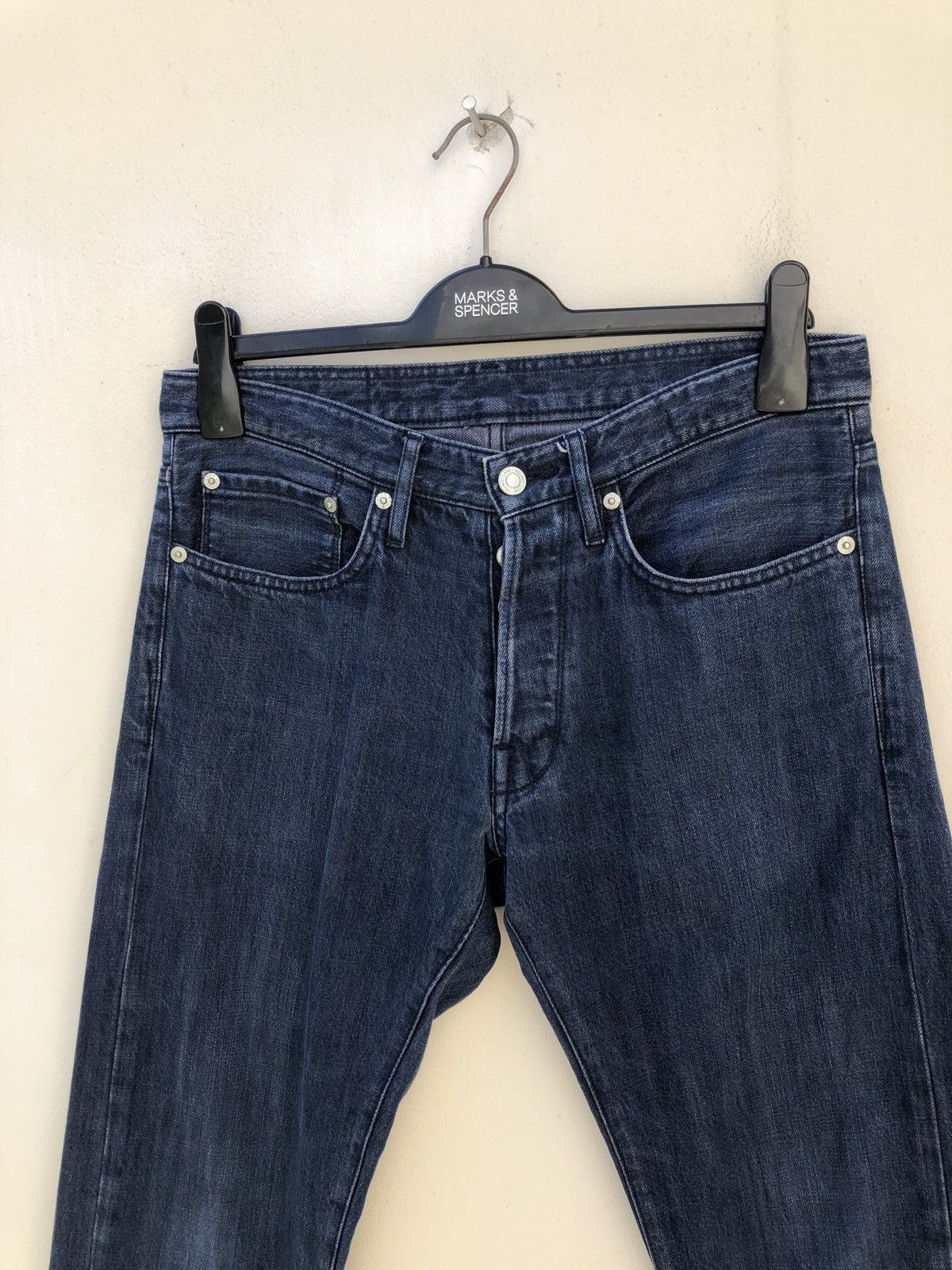 Helmut Lang Vintage 2000s Helmut Lang Fade Indigo Blue Denim Jeans Size US 30 / EU 46 - 7 Thumbnail