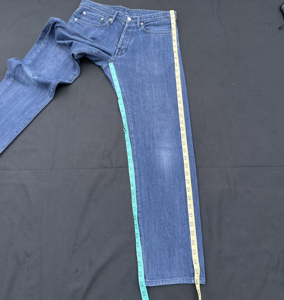 Helmut Lang Vintage 2000s Helmut Lang Fade Indigo Blue Denim Jeans Size US 30 / EU 46 - 4 Thumbnail