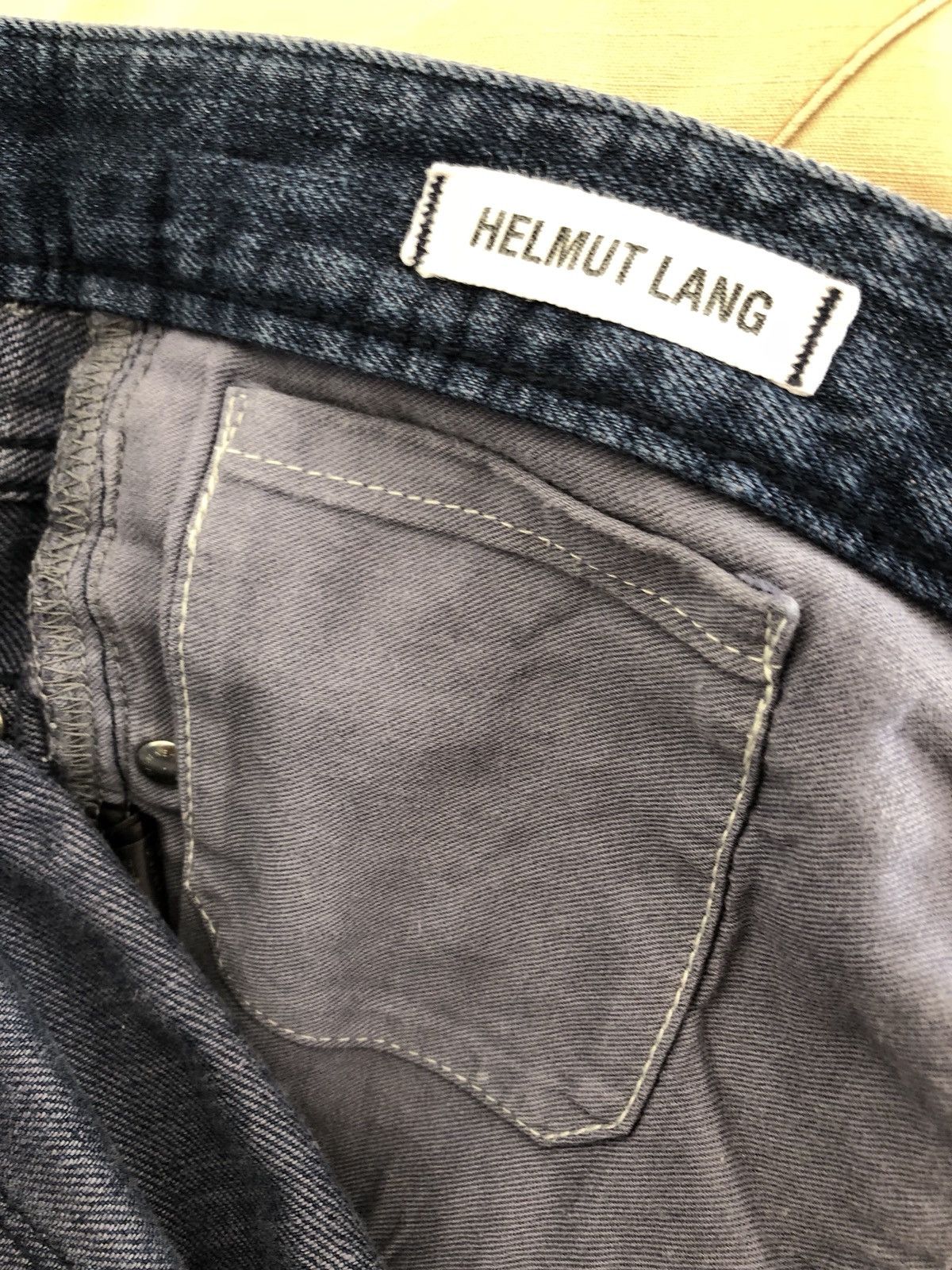 Helmut Lang Vintage 2000s Helmut Lang Fade Indigo Blue Denim Jeans Size US 30 / EU 46 - 15 Thumbnail