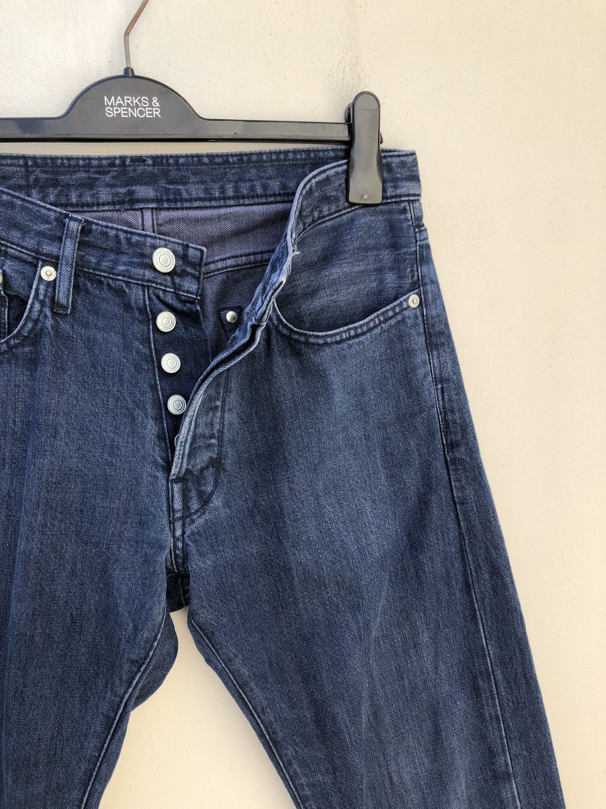 Helmut Lang Vintage 2000s Helmut Lang Fade Indigo Blue Denim Jeans Size US 30 / EU 46 - 8 Thumbnail