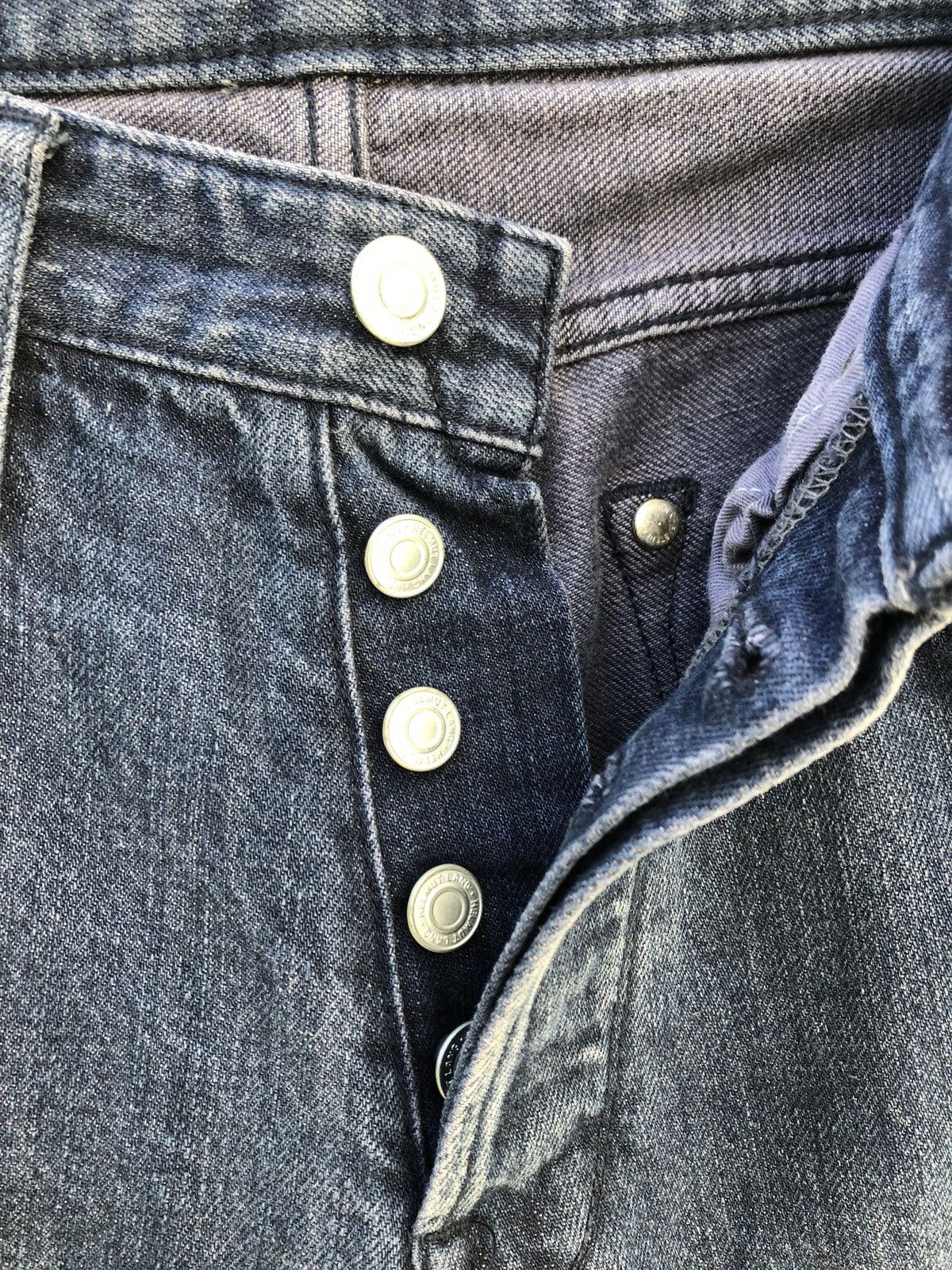 Helmut Lang Vintage 2000s Helmut Lang Fade Indigo Blue Denim Jeans Size US 30 / EU 46 - 9 Thumbnail
