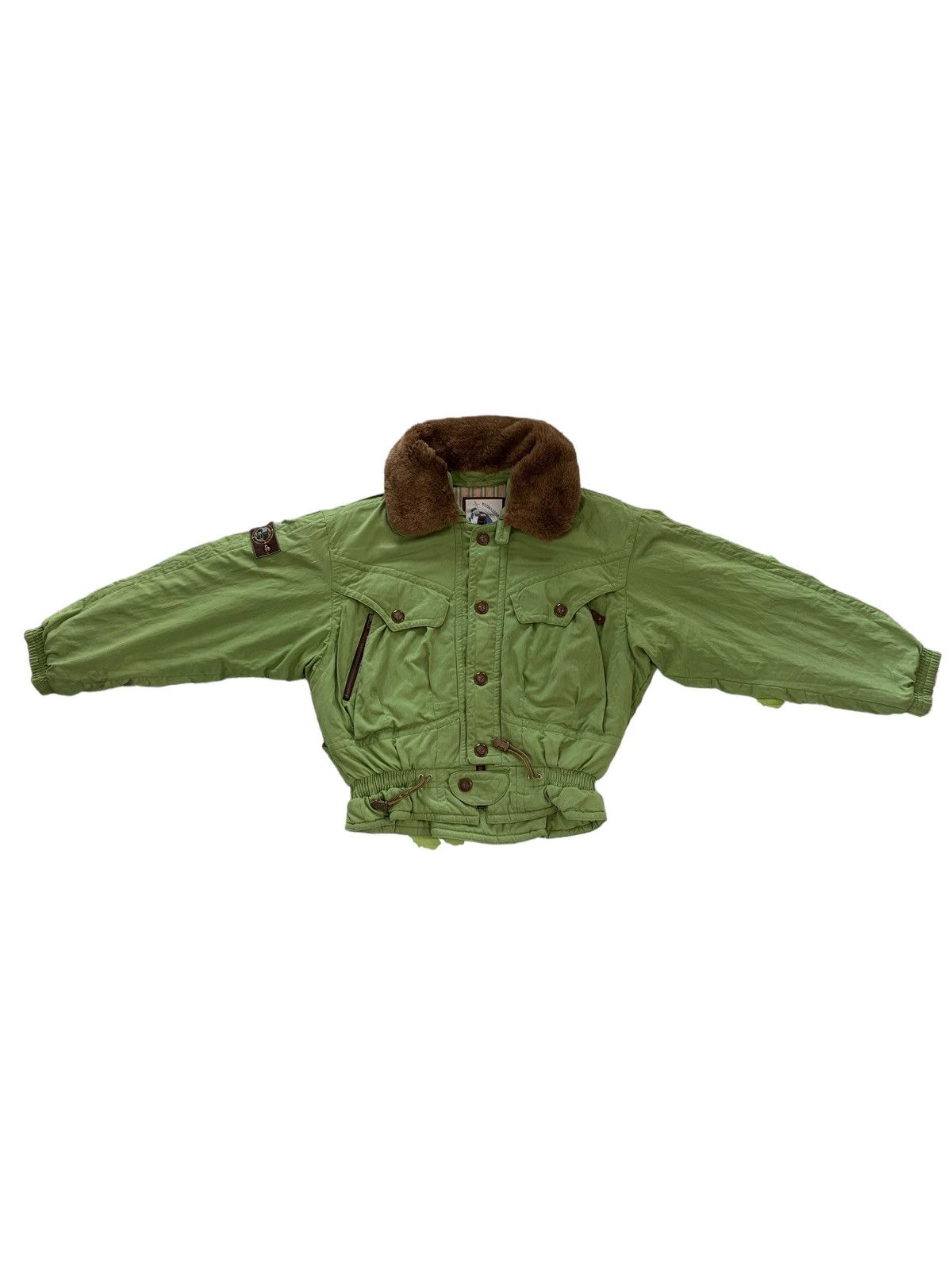 image of Outdoor Life x Ski Vintage Japanese Ts Collection Fur Collar Ski Jacket in Green, Men's (Size Large