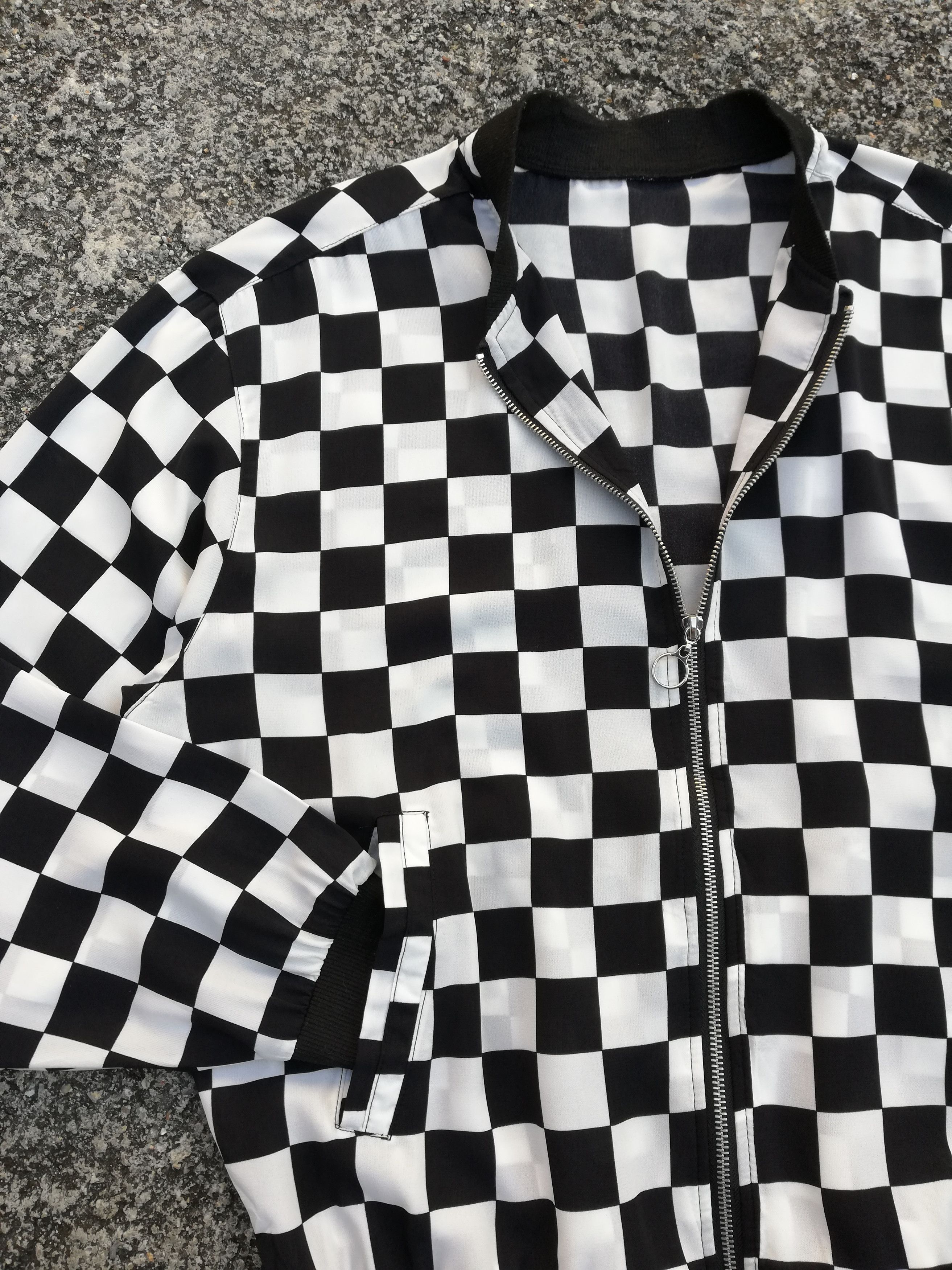 Art Comes First × Japanese Brand × Vintage 🔥Ragout Design Classic Checkered Bomber Zipper Jacket🔥 Size US M / EU 48-50 / 2 - 5 Thumbnail