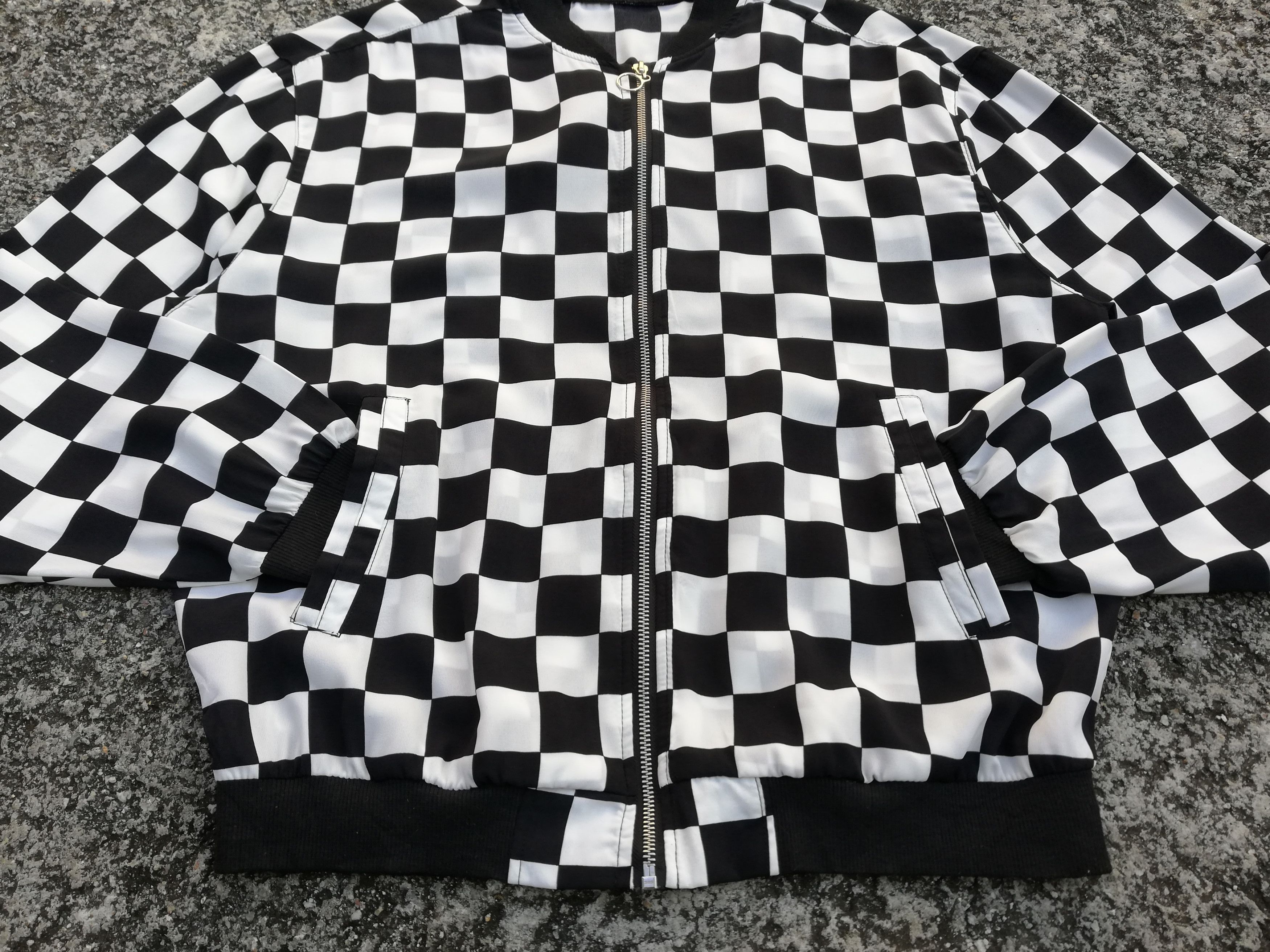 Art Comes First × Japanese Brand × Vintage 🔥Ragout Design Classic Checkered Bomber Zipper Jacket🔥 Size US M / EU 48-50 / 2 - 6 Thumbnail