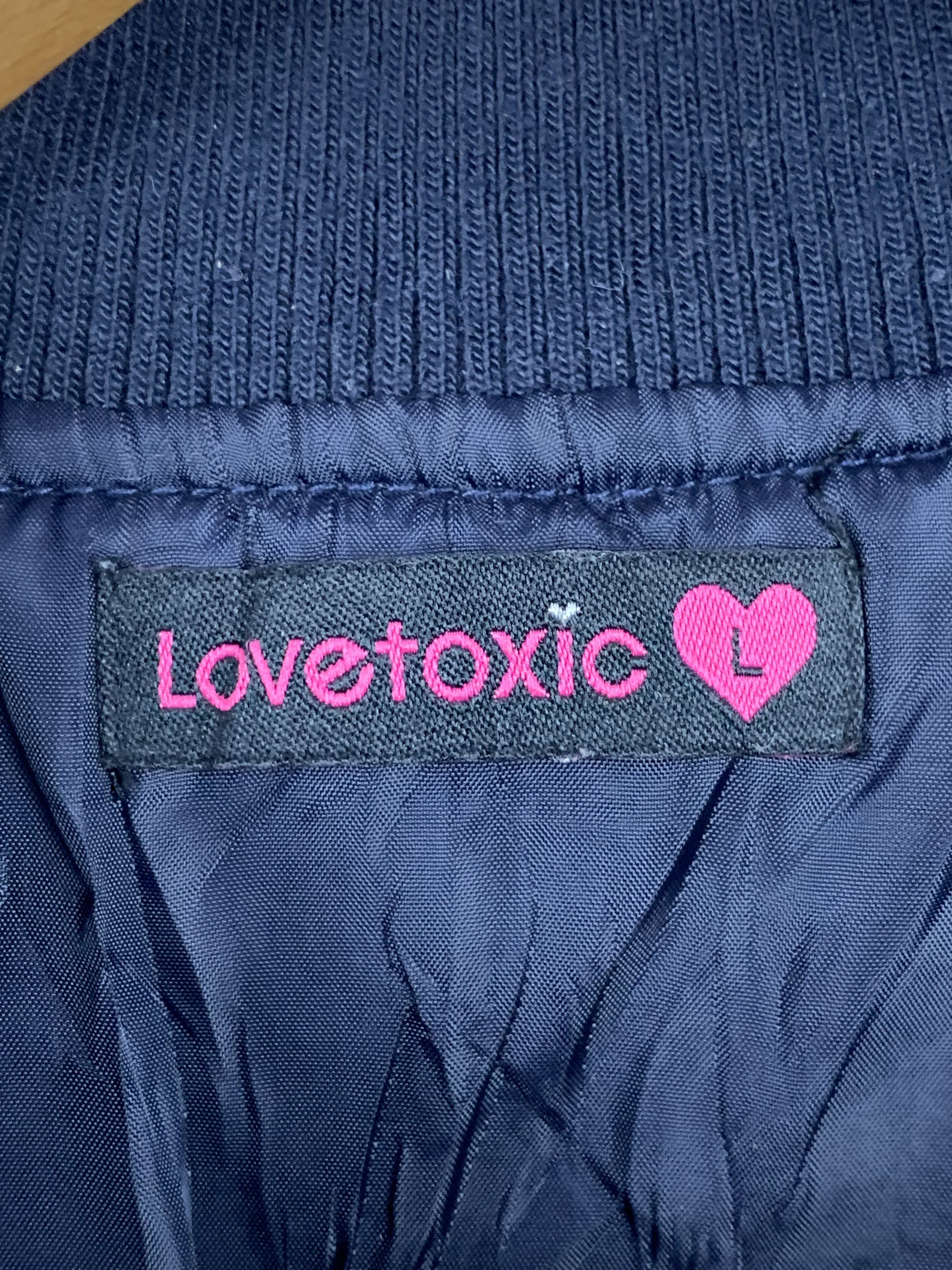 Vintage Vintage Lovetoxic Embroidery Varsity Jacket J0369 Size S / US 4 / IT 40 - 13 Thumbnail