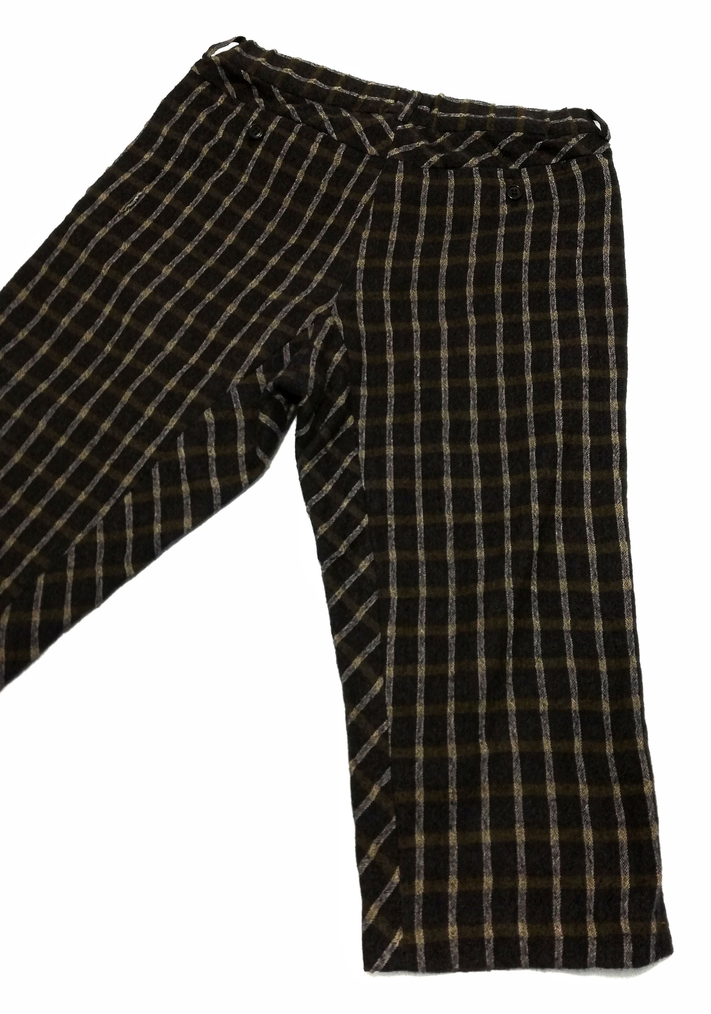 Issey Miyake × Vintage 🔥Plantation By Issey Miyake Saruel Checkered Wool Pants🔥 Size US 31 - 15 Thumbnail