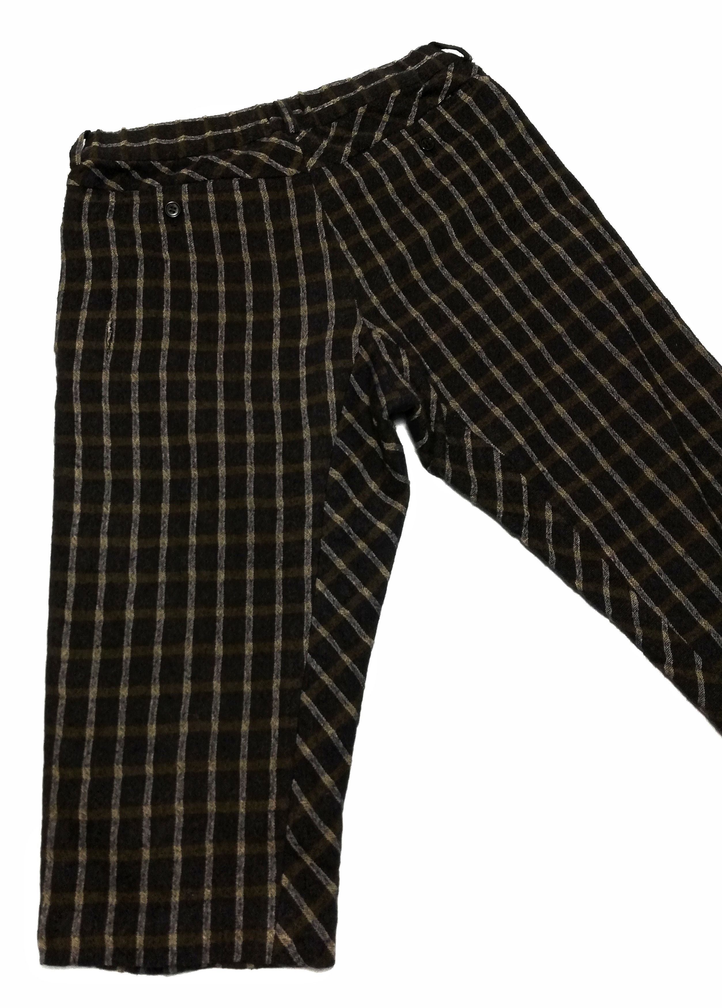Issey Miyake × Vintage 🔥Plantation By Issey Miyake Saruel Checkered Wool Pants🔥 Size US 31 - 14 Thumbnail