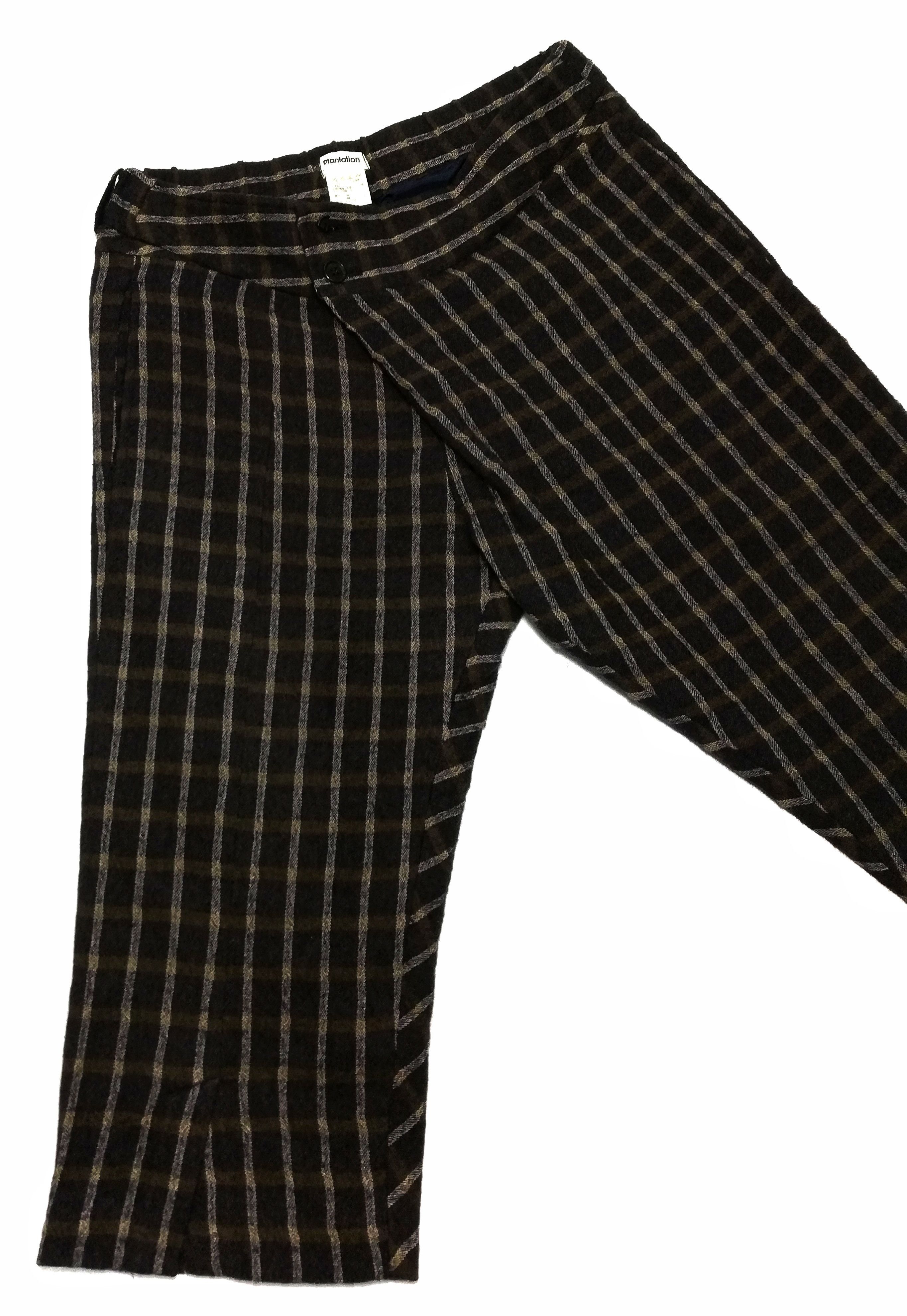 Issey Miyake × Vintage 🔥Plantation By Issey Miyake Saruel Checkered Wool Pants🔥 Size US 31 - 3 Thumbnail