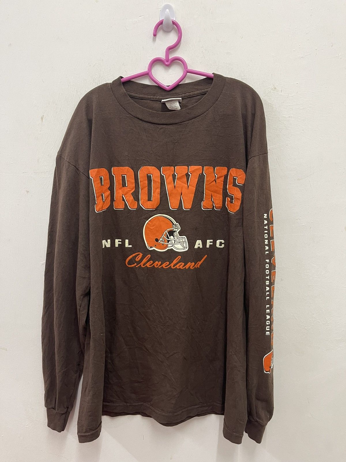 NFL Rare Vintage CLEVELAND BROWNS Nfl Afc Long Sleeve Size US L / EU 52-54 / 3 - 1 Thumbnail