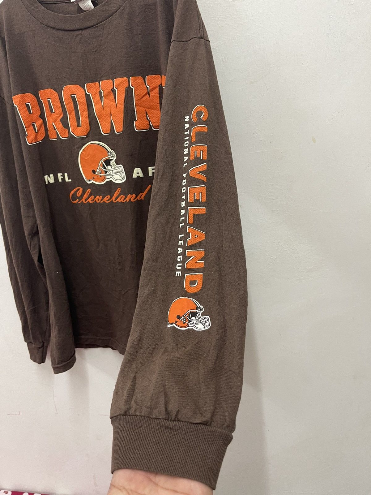NFL Rare Vintage CLEVELAND BROWNS Nfl Afc Long Sleeve Size US L / EU 52-54 / 3 - 2 Thumbnail