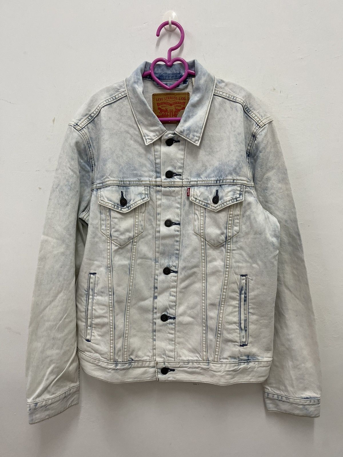 Levi's Rare LEVI’S Acid Wash Denim Trucker Jacket Size US M / EU 48-50 / 2 - 1 Thumbnail