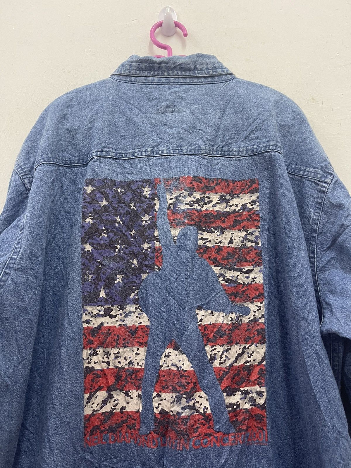 Band Tees Rare Vintage NEIL DIAMOND Live in Concert Button Up Denim Size US XL / EU 56 / 4 - 2 Thumbnail