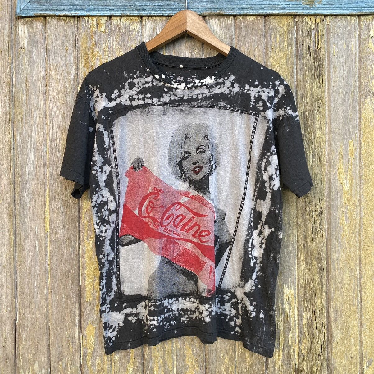 image of Vintage Marilyn Monroe Acid Wash Tee in Black, Men's (Size Medium)