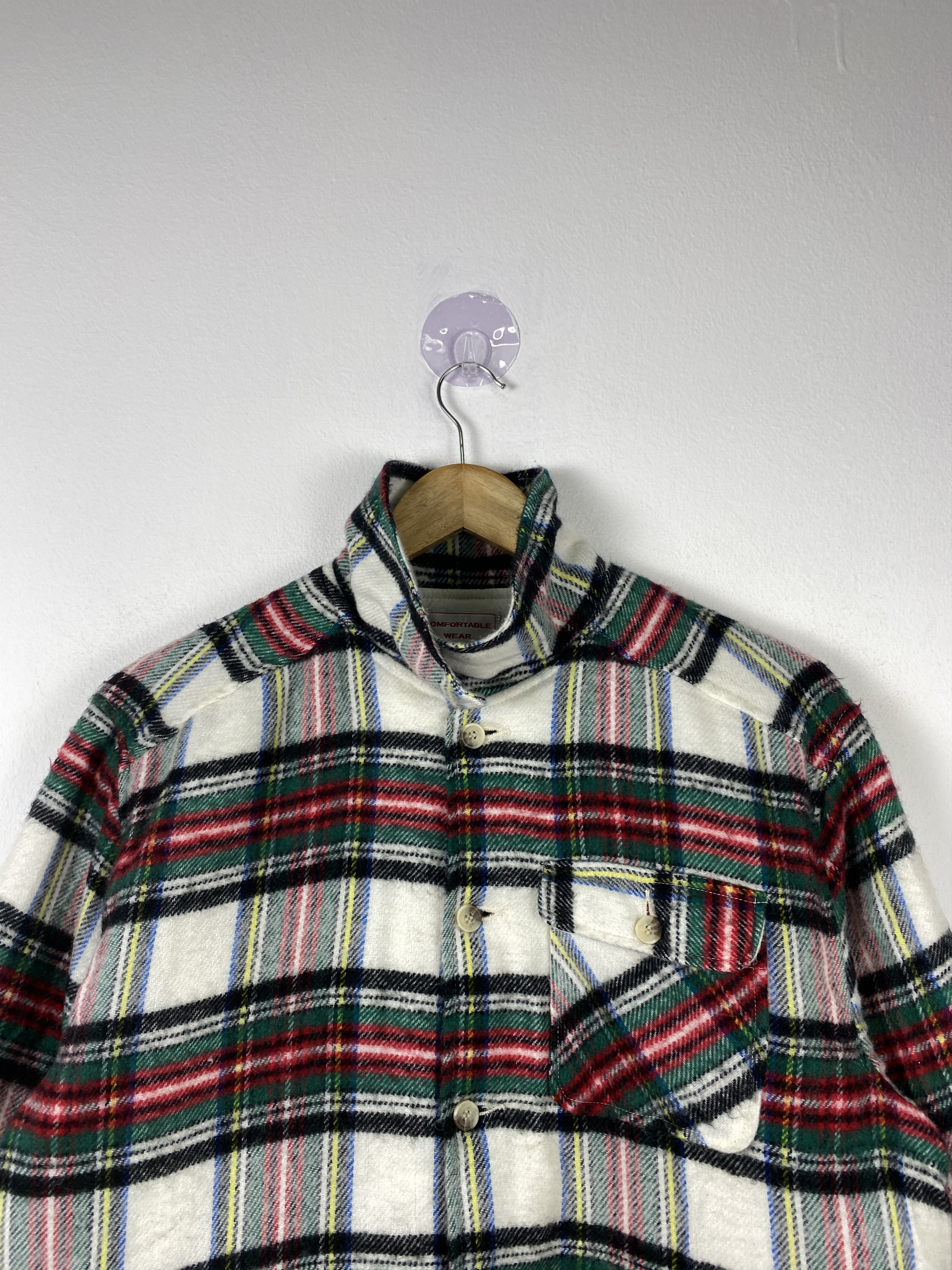 Japanese Brand Vintage Comfortable Wear Quilted Lining Flannel Jacket J1240 Size US S / EU 44-46 / 1 - 2 Thumbnail
