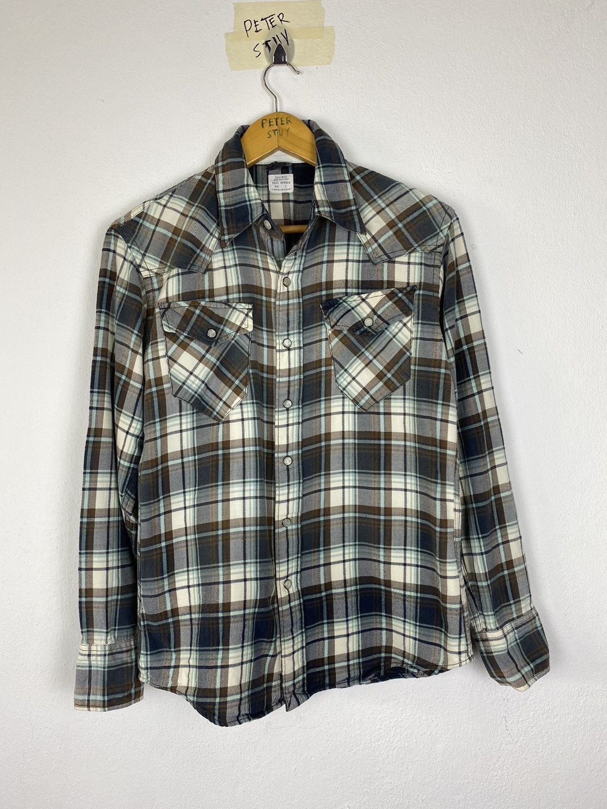 Flannel × Vintage Back Number Flannel Jacket Craft Work & Traditional Size US S / EU 44-46 / 1 - 2 Thumbnail