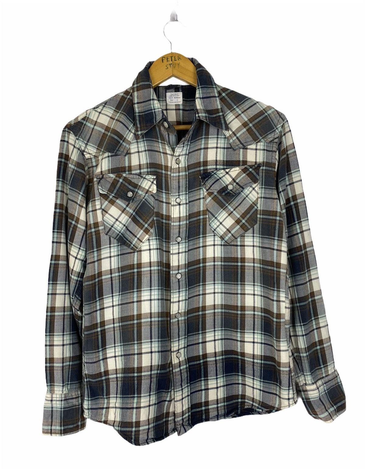 Flannel × Vintage Back Number Flannel Jacket Craft Work & Traditional Size US S / EU 44-46 / 1 - 1 Thumbnail