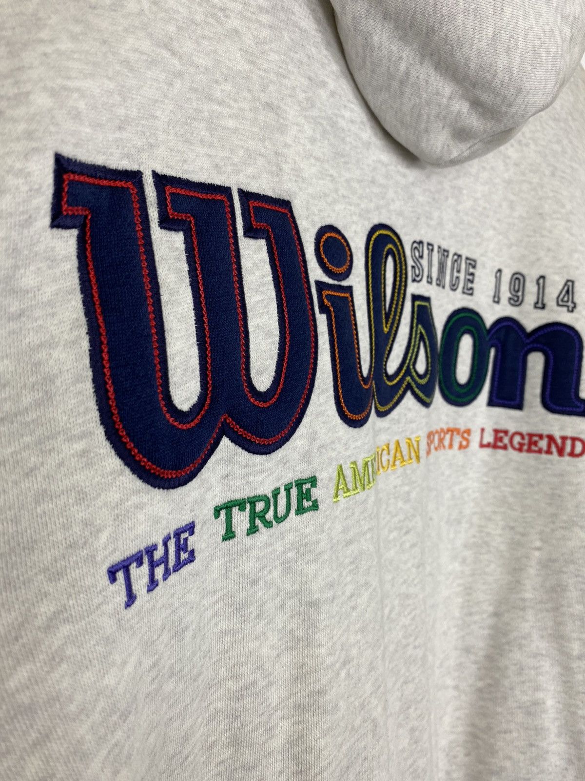 Vintage × Wilson GK147 VINTAGE WILSON EMBROIDED BIG LOGO HODDIES Size US XL / EU 56 / 4 - 6 Thumbnail