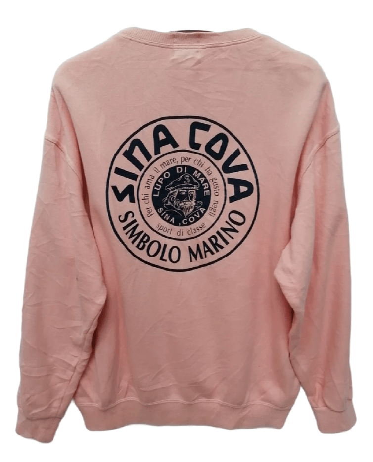image of Vintage Lupo Di Mare Sina Cova Crewneck in Peach, Men's (Size Medium)