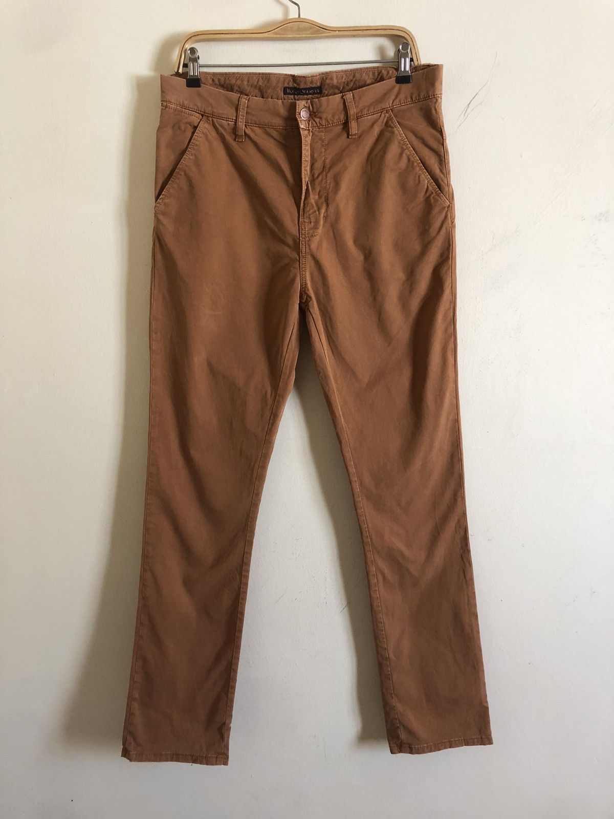 Nudie Jeans Khaki Slim Organic Glazed Ginger Pants