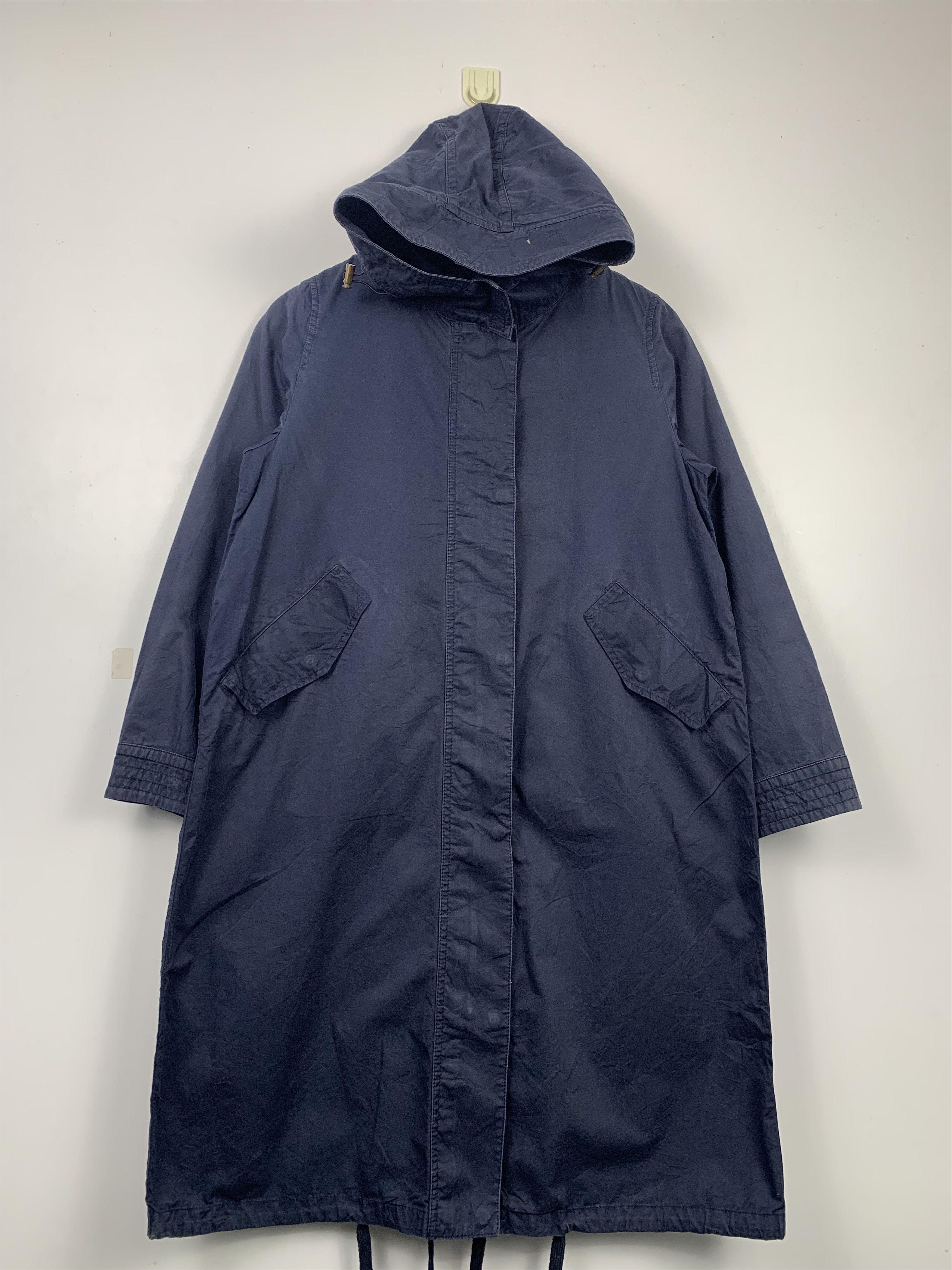 image of Gu Parkas With Hoodie in Blue/Black, Men's (Size Small)