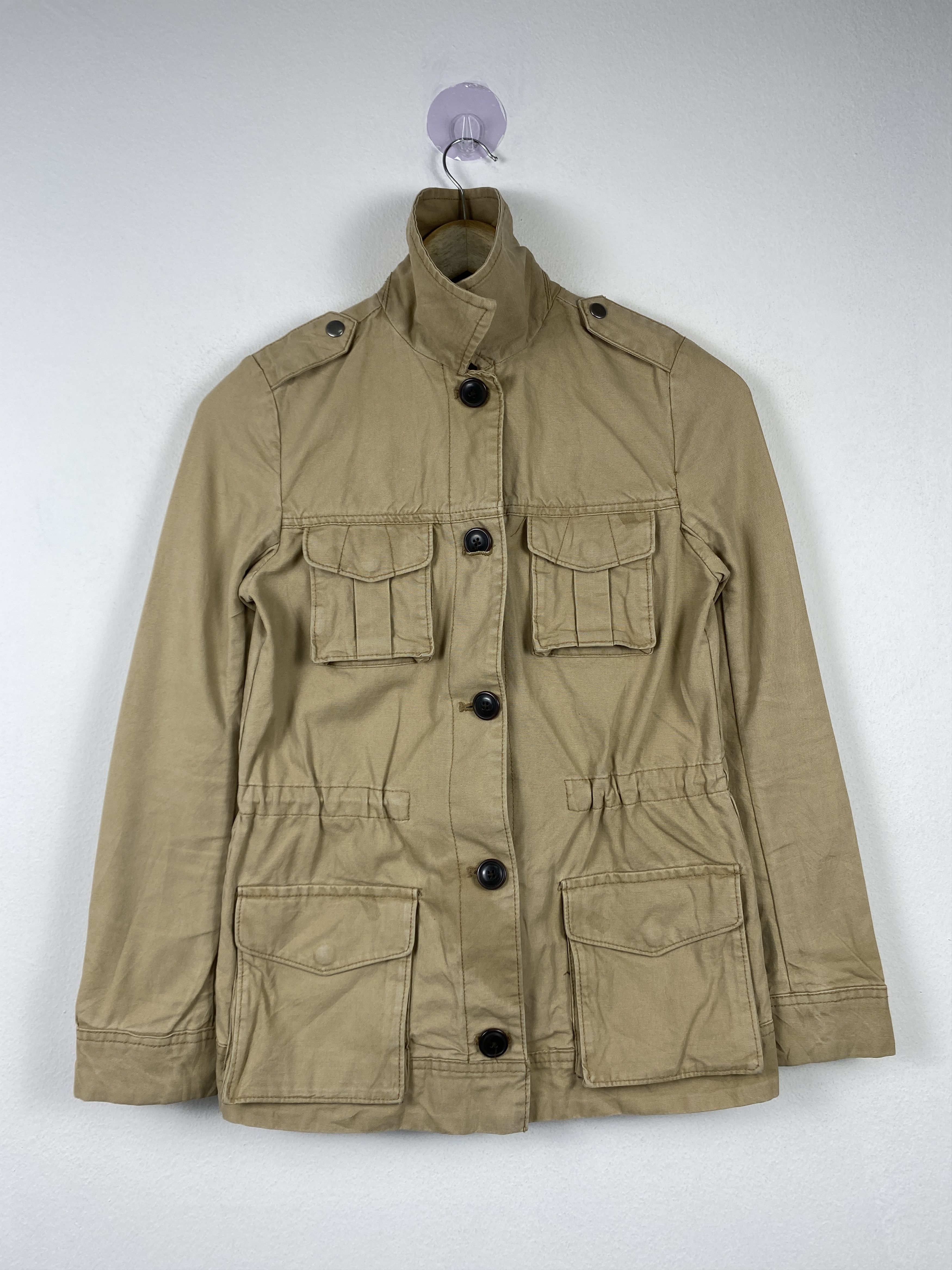 image of Vintage Gap Multipocket Button Up Jacket in Khaki, Women's (Size Small)