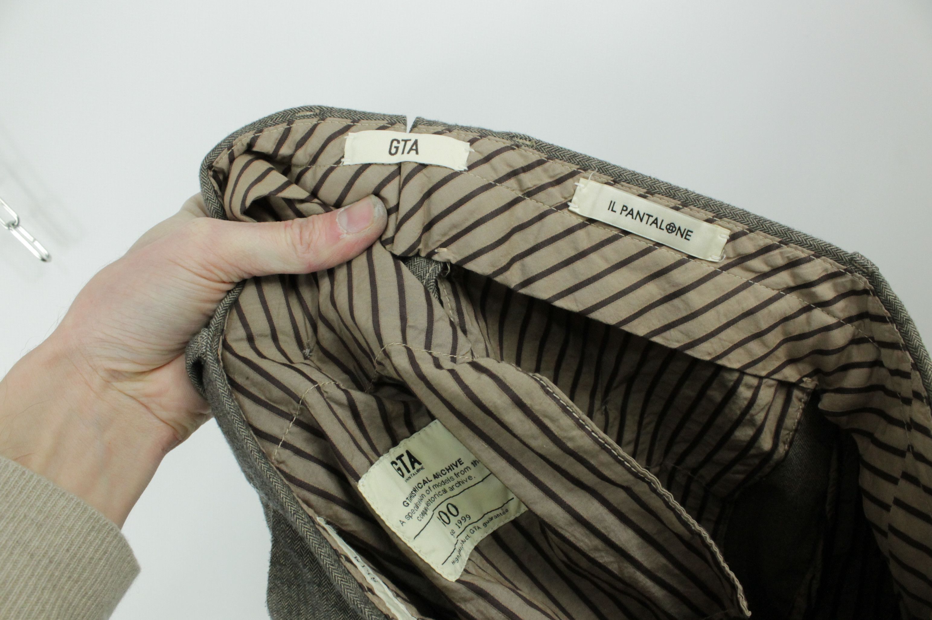 Other Archival Clothing GTA IL Pantalone Slim Fit Flannel Pants Size US 30 / EU 46 - 10 Thumbnail