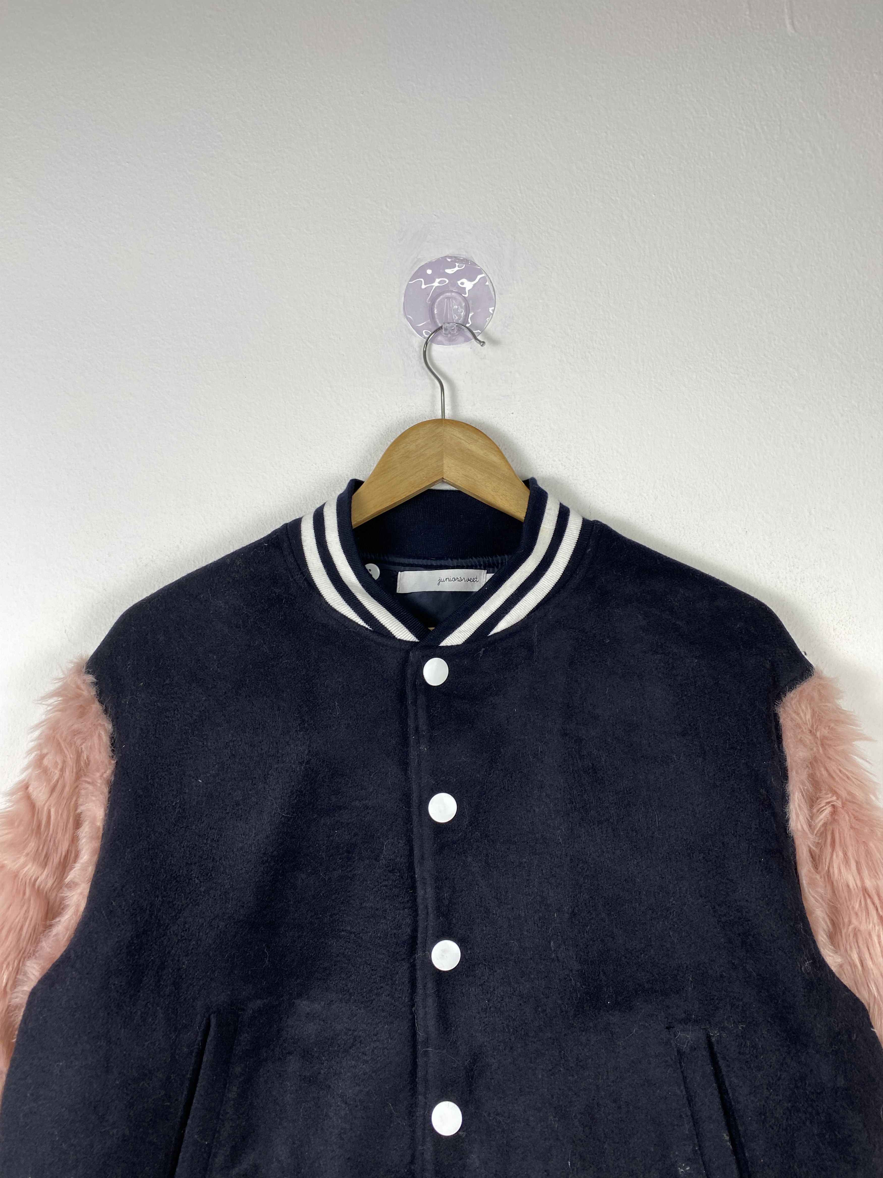 Vintage JUNIOR SWEET Varsity Sherpa Sleeve Jacket J1259
