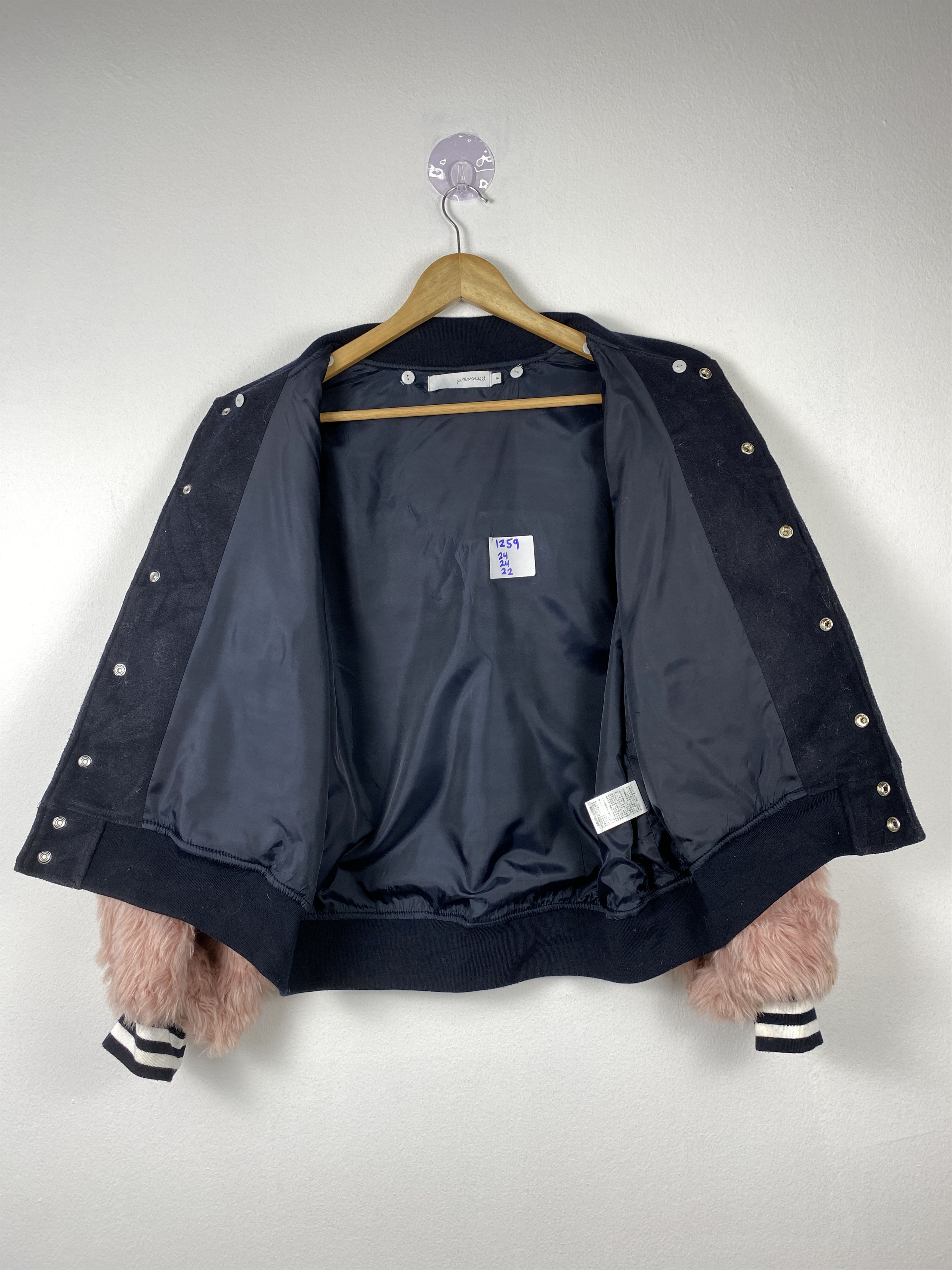 Vintage JUNIOR SWEET Varsity Sherpa Sleeve Jacket J1259