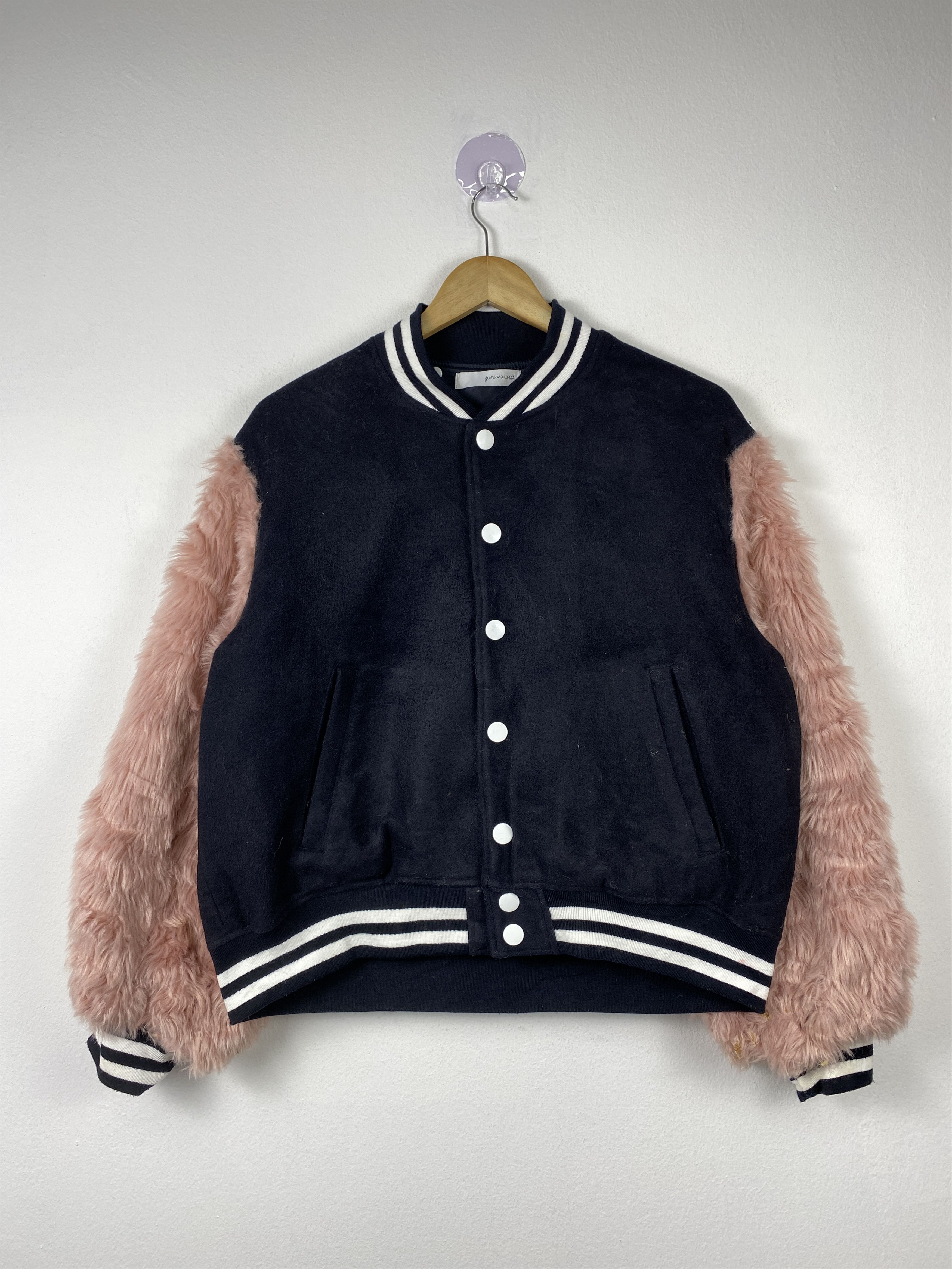 Vintage JUNIOR SWEET Varsity Sherpa Sleeve Jacket J1259