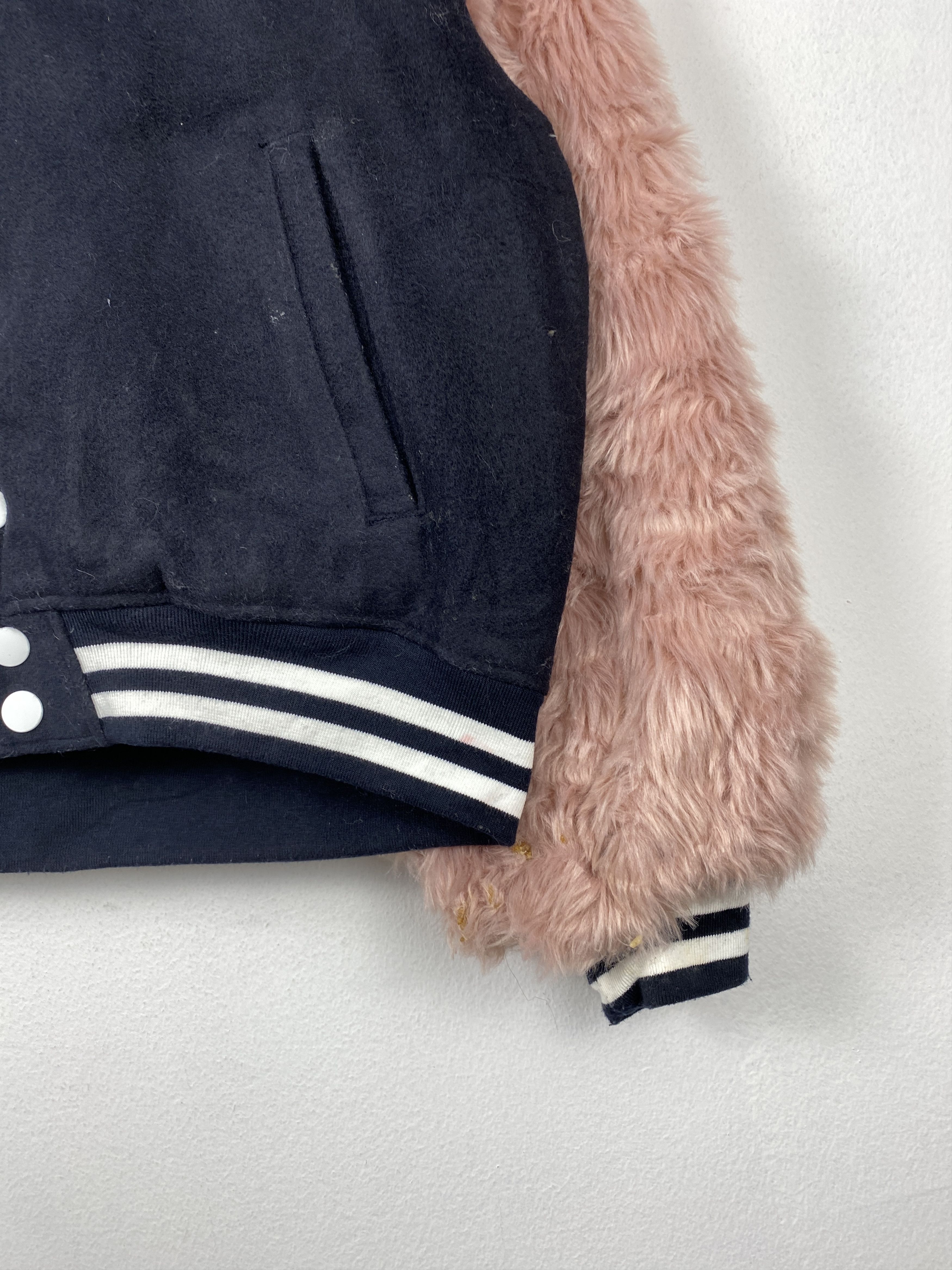 Vintage JUNIOR SWEET Varsity Sherpa Sleeve Jacket J1259