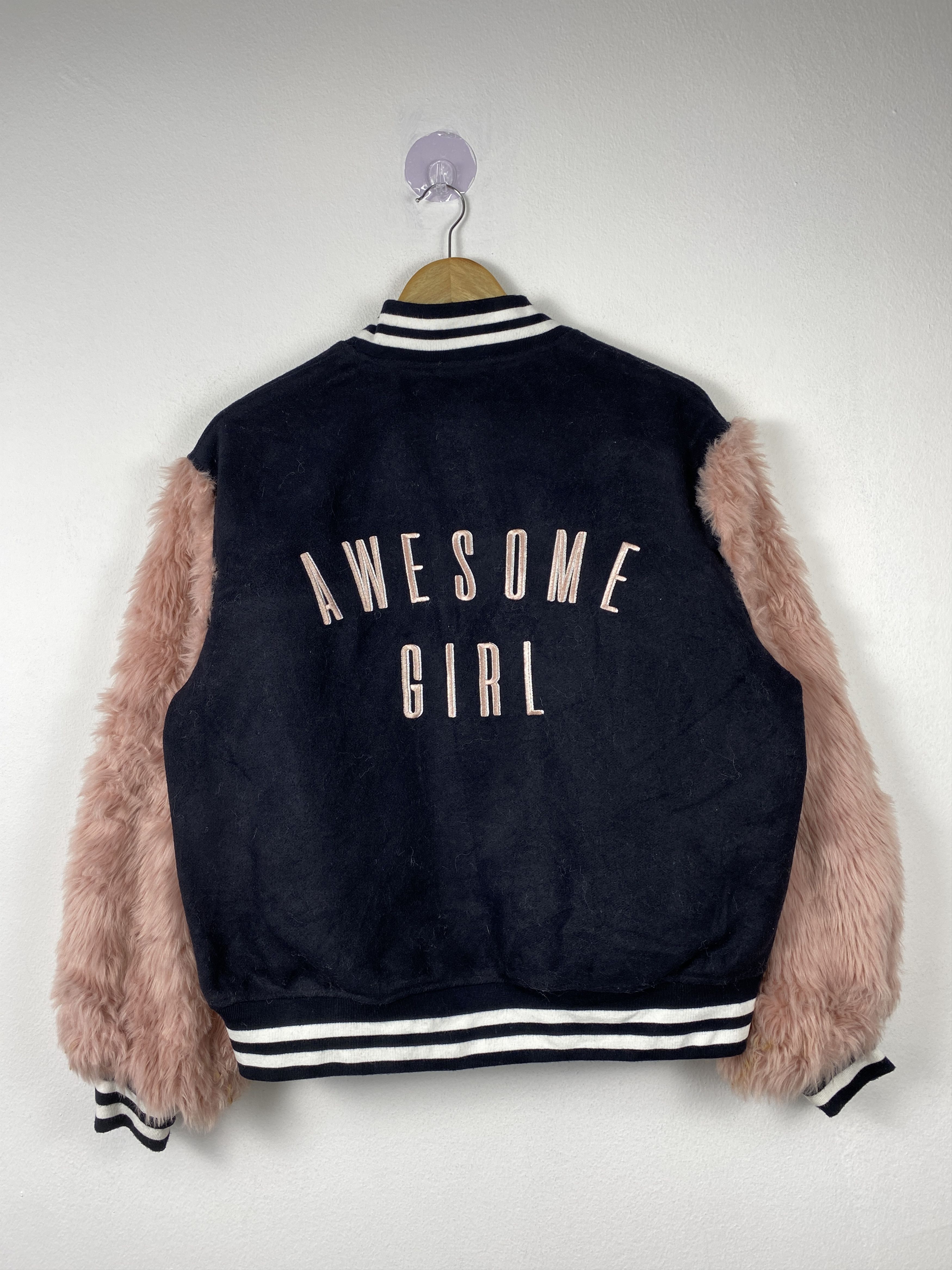 Vintage JUNIOR SWEET Varsity Sherpa Sleeve Jacket J1259