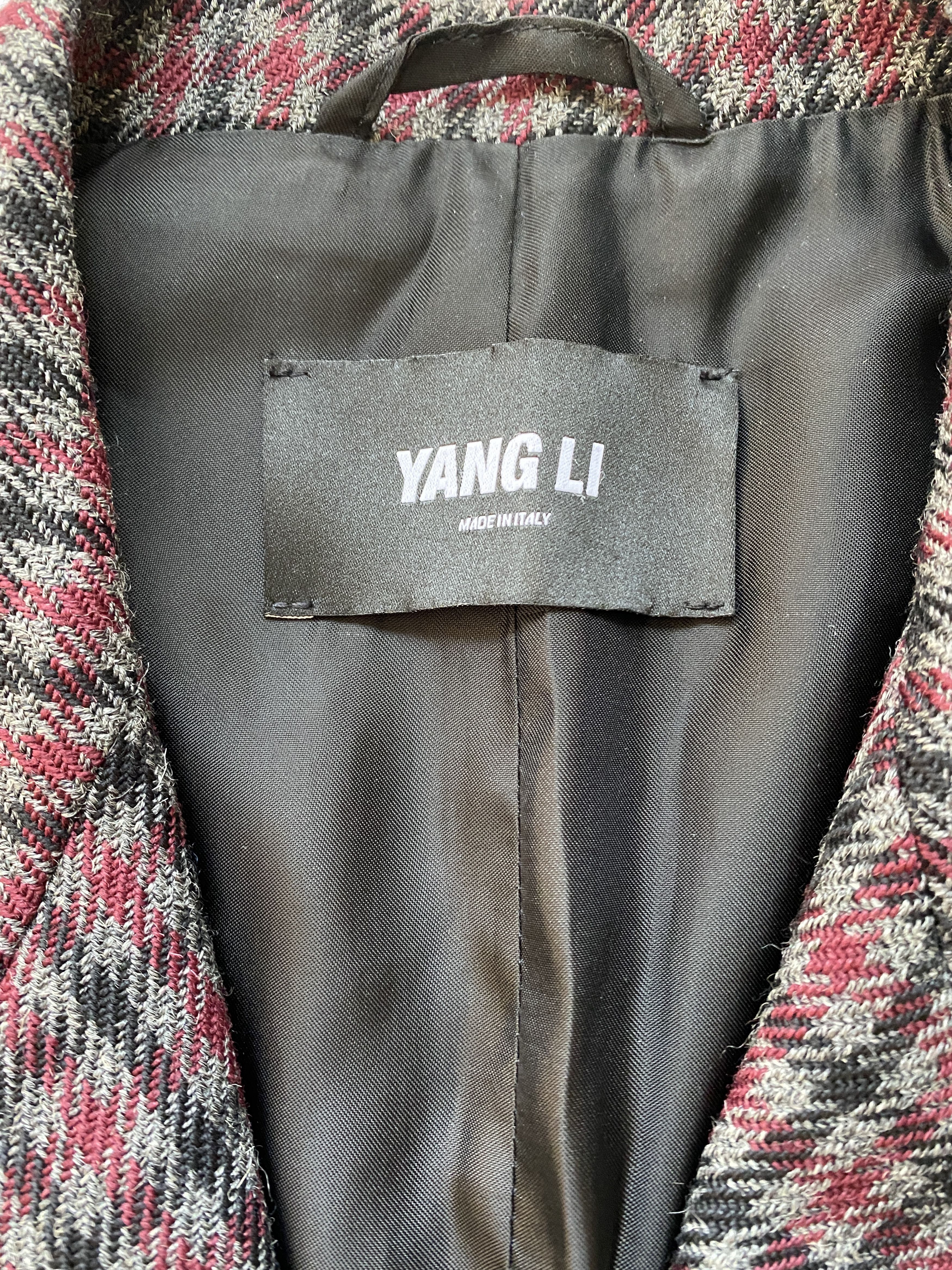 Yang Li ⚡️QUICK SALE⚡️Yang Li Burgundy Pattern Blazer Jacket Size M / US 6-8 / IT 42-44 - 3 Thumbnail
