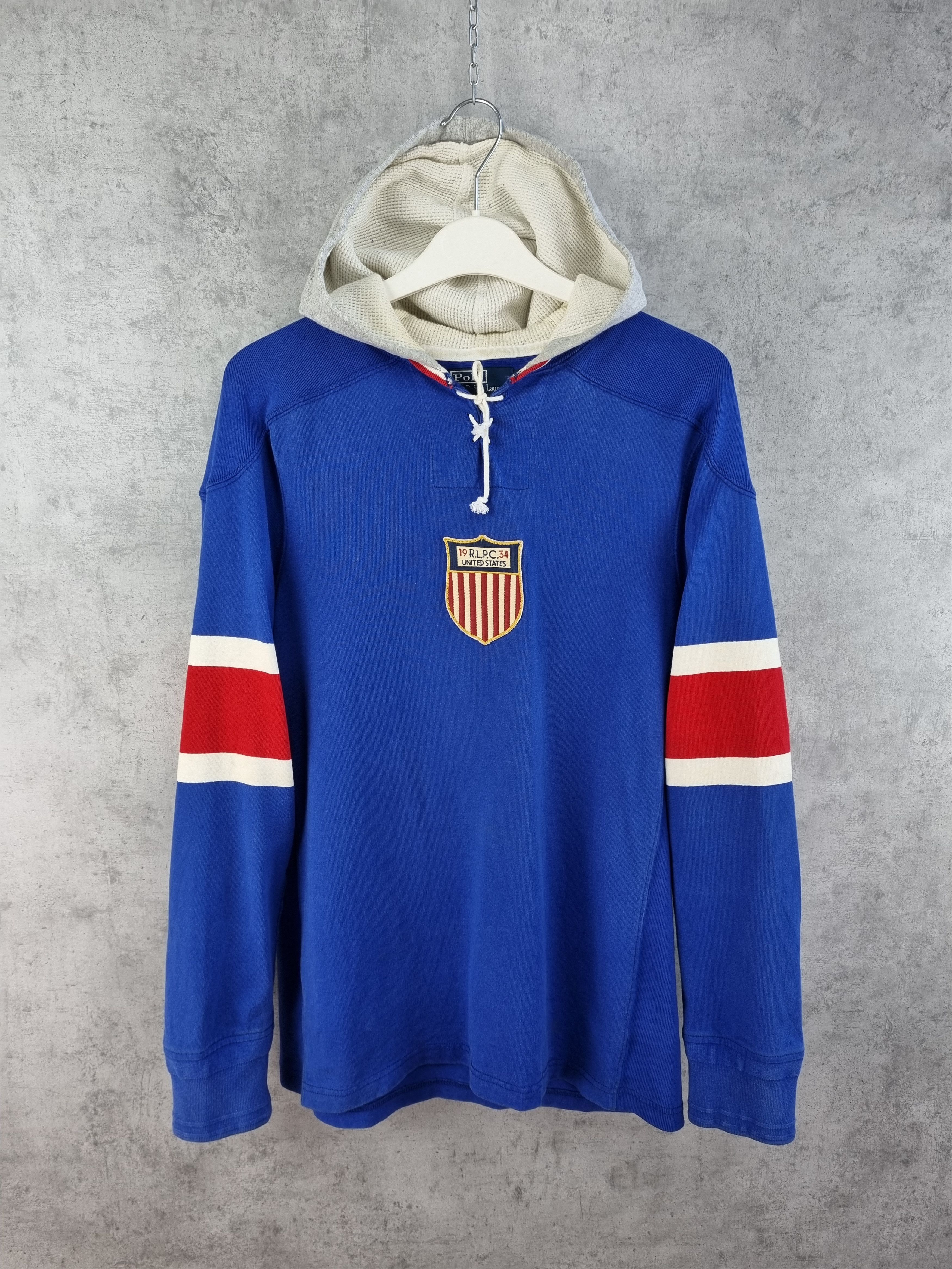 Polo Ralph Lauren × Rugby Ralph Lauren Polo by Ralph Lauren Spell Out Rugby hooded longsleeve Size US M / EU 48-50 / 2 - 19 Thumbnail
