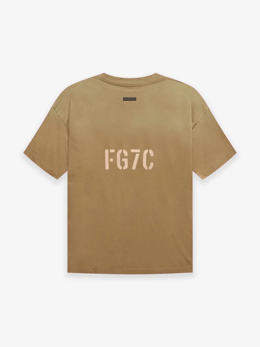 image of Fear Of God "fg7C" Logo Tee (Vintage Army, Small), Men's