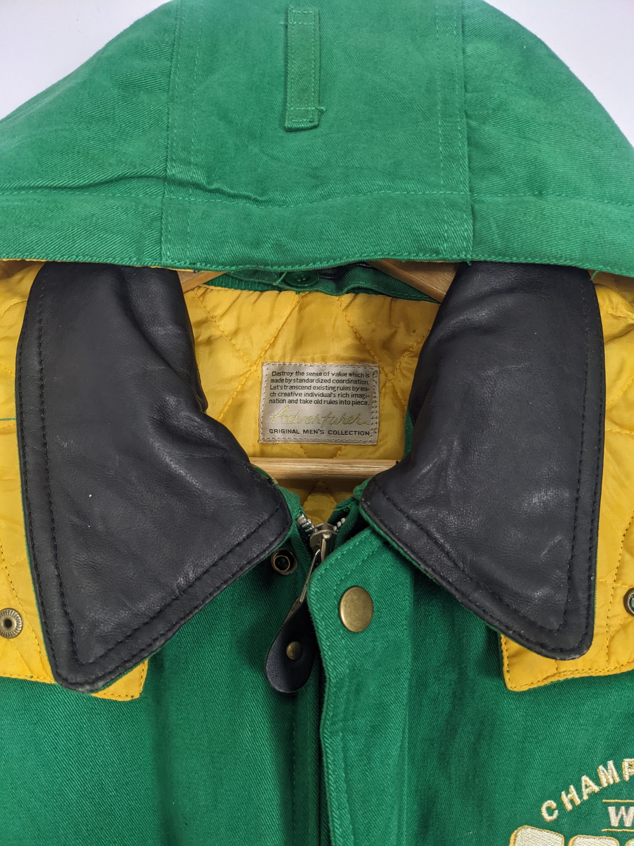 Japanese Brand Vintage ADVENTURE Zip Up Quilted Lining Hoodie Jacket J0224 Size US M / EU 48-50 / 2 - 3 Thumbnail
