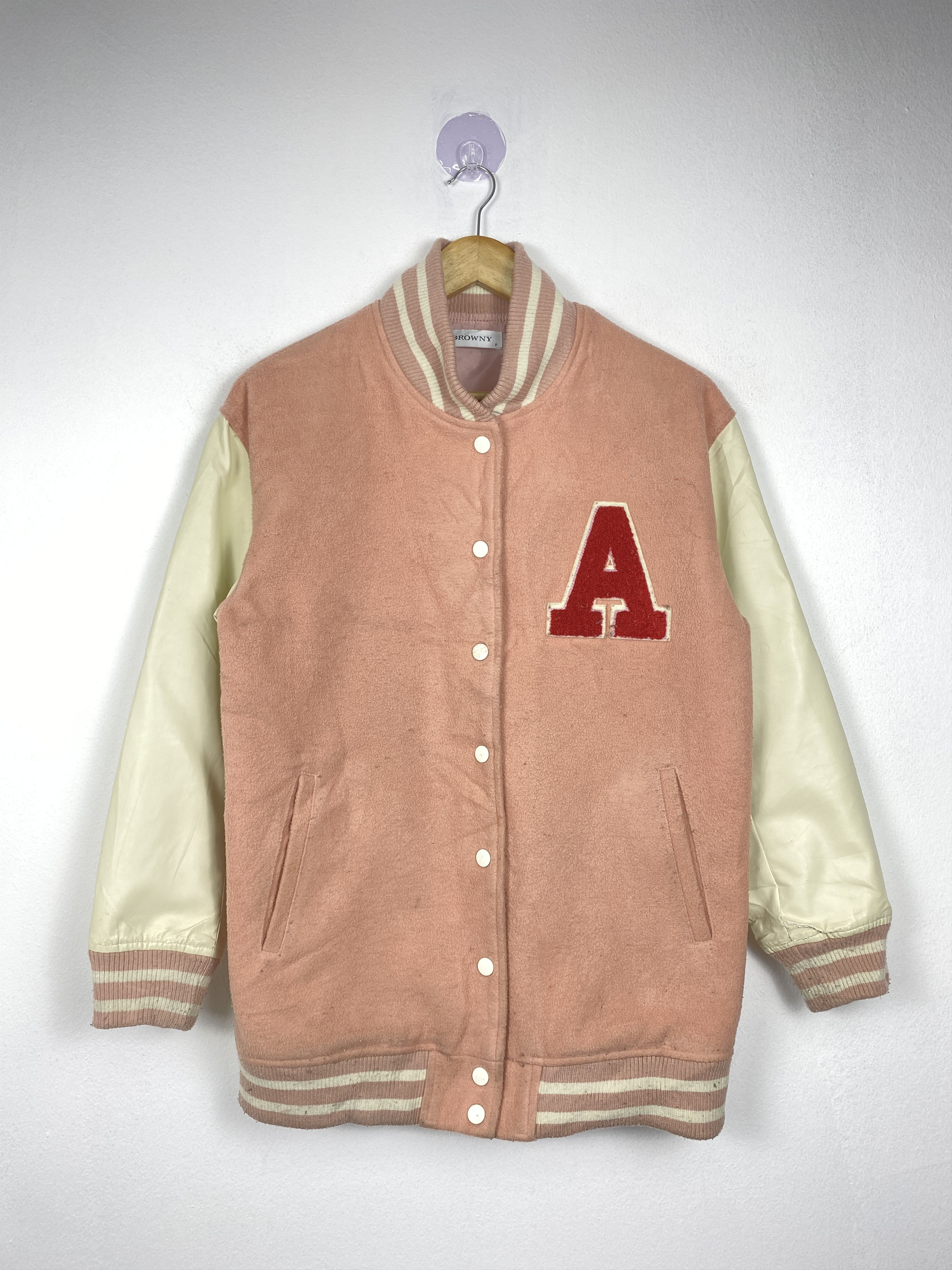 Japanese Brand Vintage BROWNY Button Up Varsity Jacket J1182 Size 3XL / US 20-22 - 1 Thumbnail