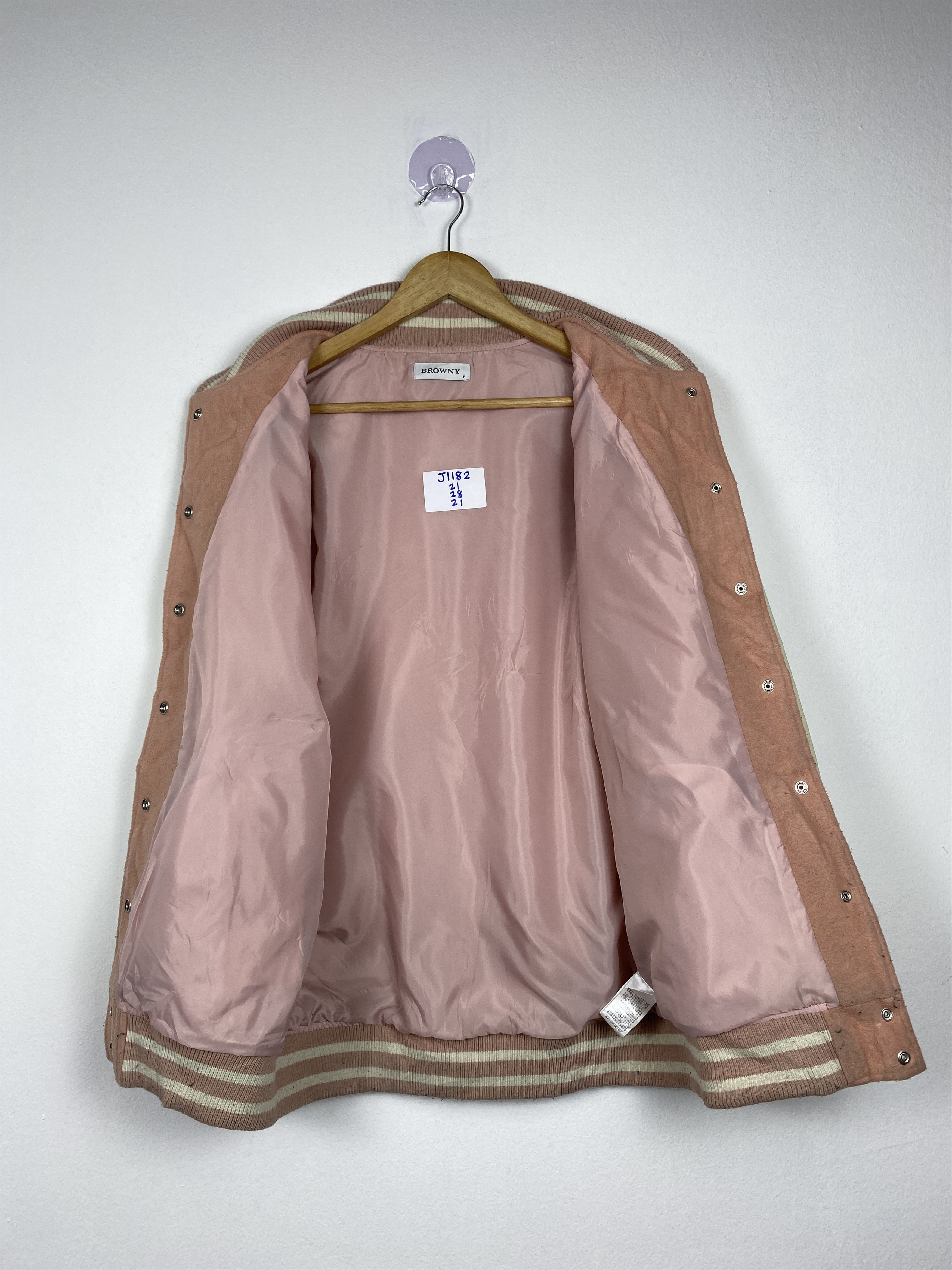 Japanese Brand Vintage BROWNY Button Up Varsity Jacket J1182 Size 3XL / US 20-22 - 9 Thumbnail