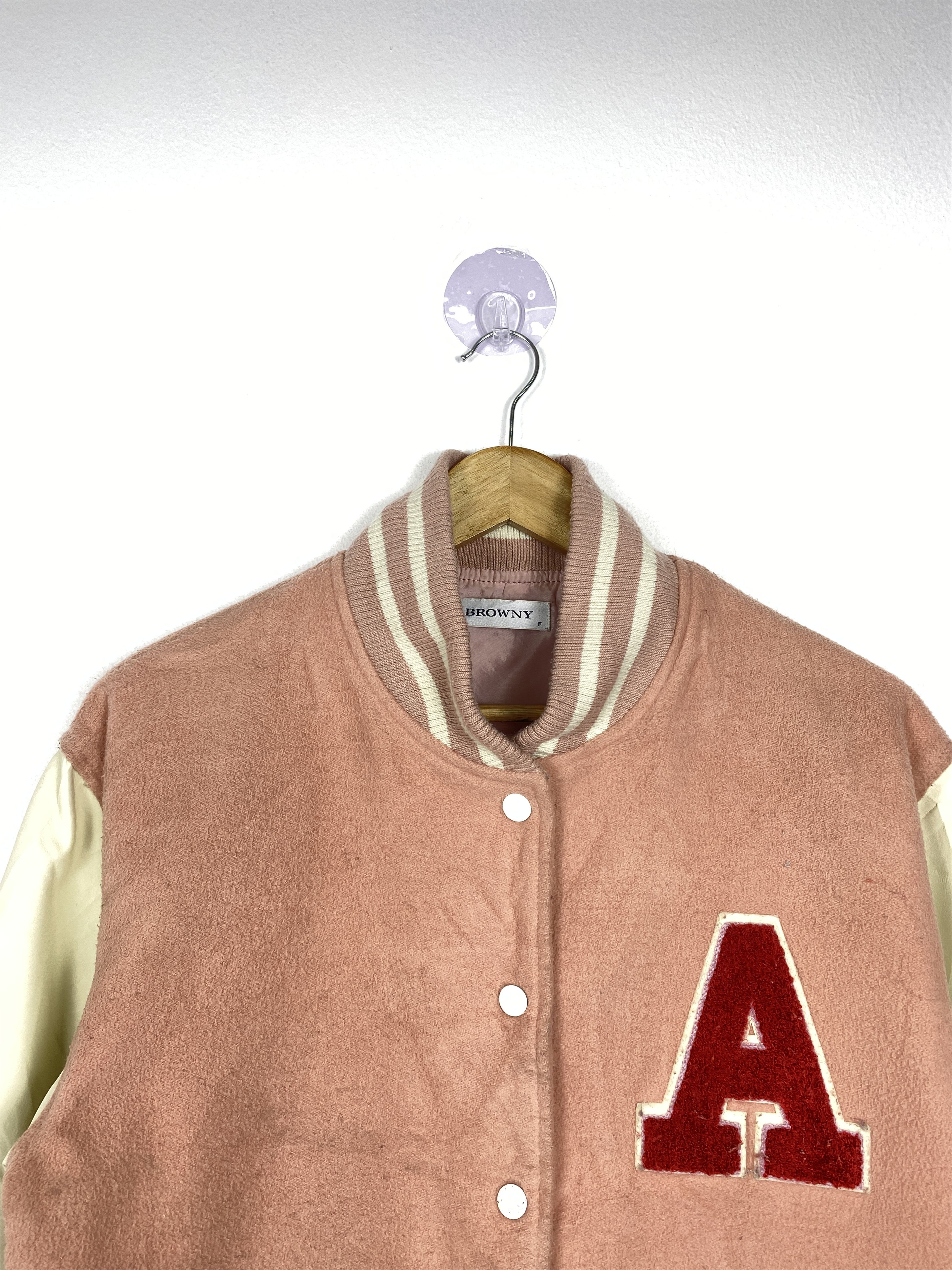 Japanese Brand Vintage BROWNY Button Up Varsity Jacket J1182 Size 3XL / US 20-22 - 2 Thumbnail