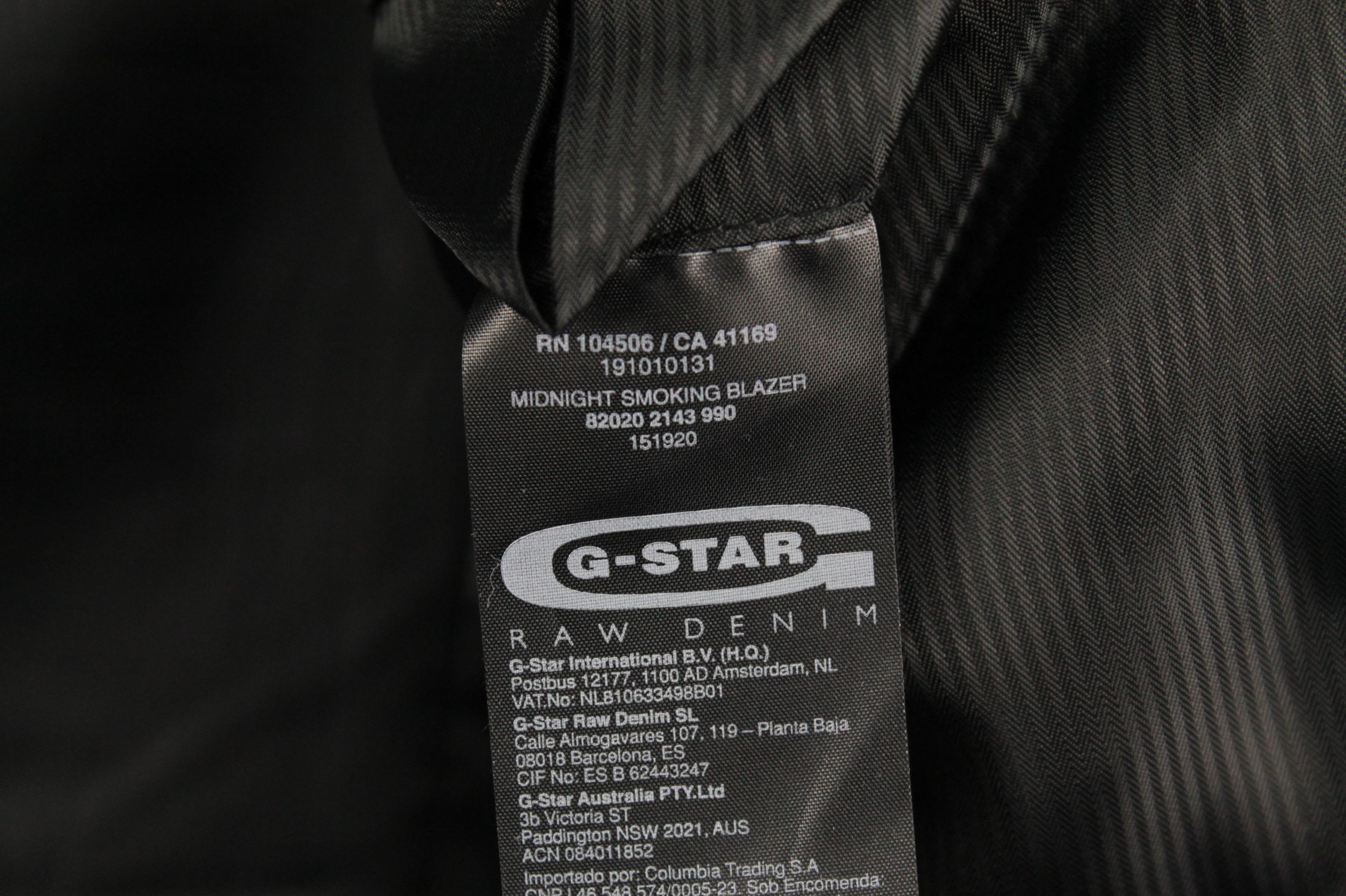 G-Star G-Star Raw Slim Fit Midnight Smoking Blazer Jacket Black Size US L / EU 52-54 / 3 - 8 Thumbnail