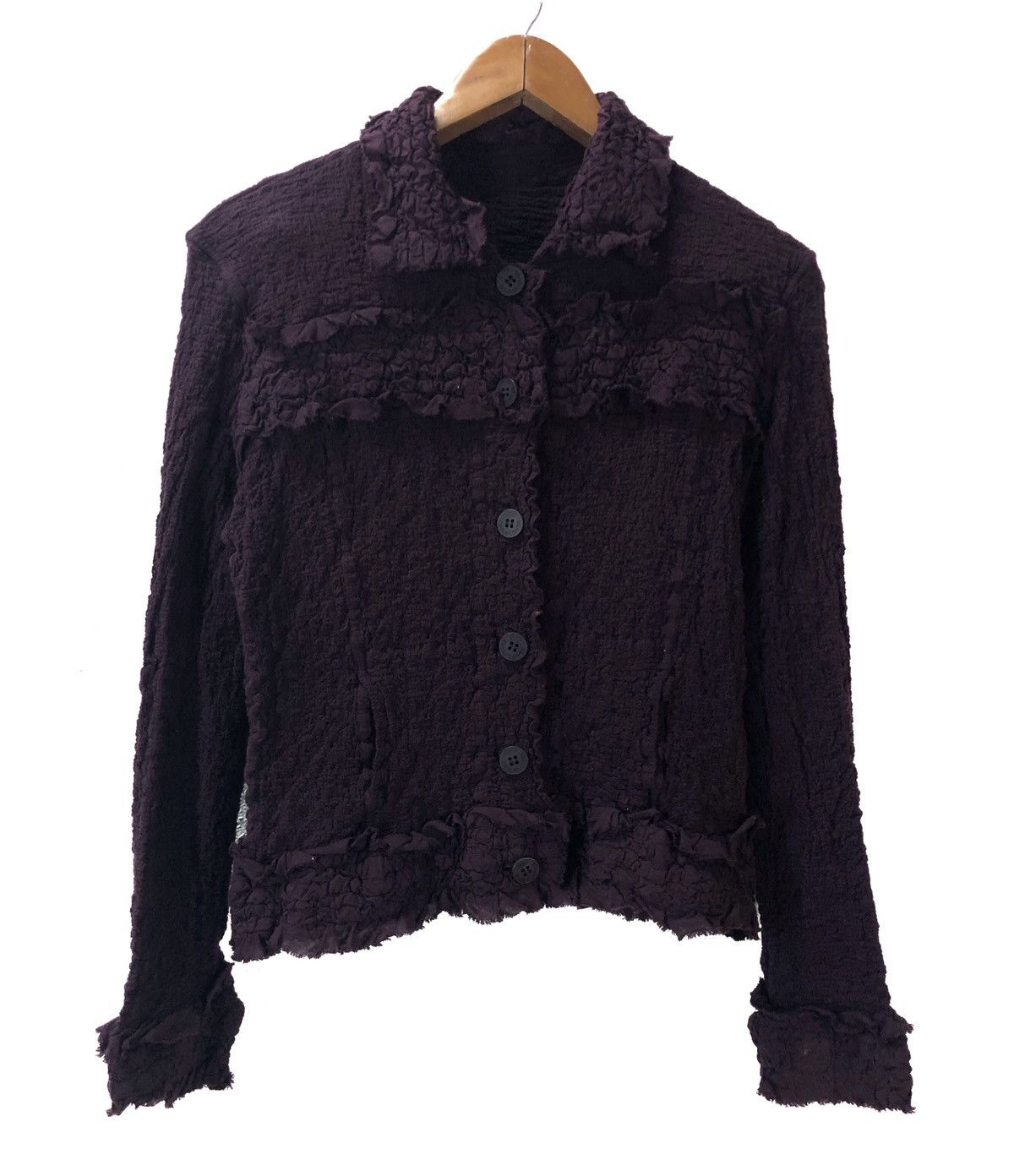 Me Issey Miyake Purple Textured Button-Up Japan Exclusive