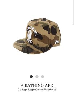 A Bathing Ape Bape Vintage Thorn Camo Fitted Cap Brown