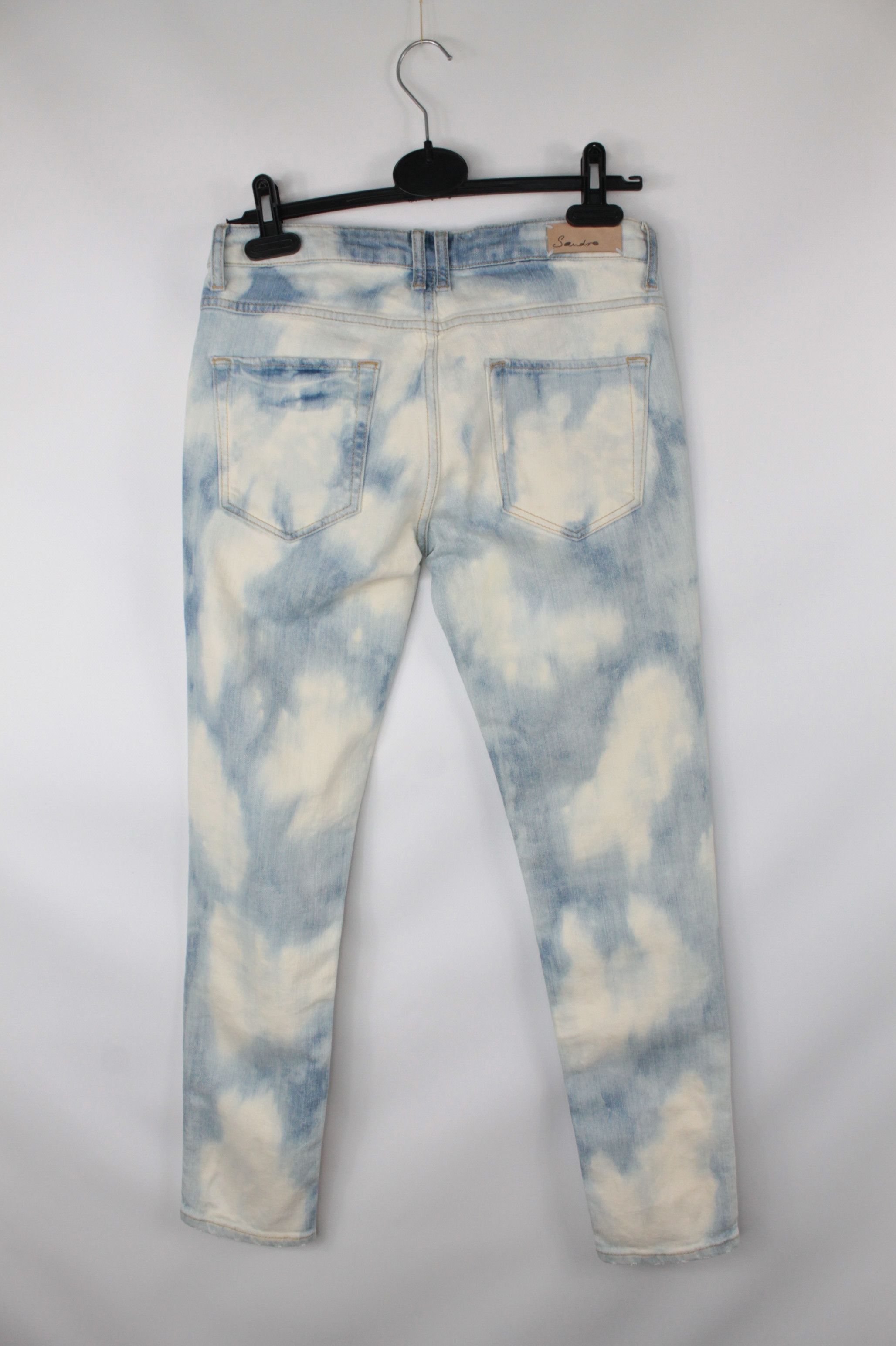 Designer × Sandro Sandro Paris Slim Fit Mid Rise Wash Denim Women's Jeans Size 26" / US 2 / IT 38 - 5 Thumbnail