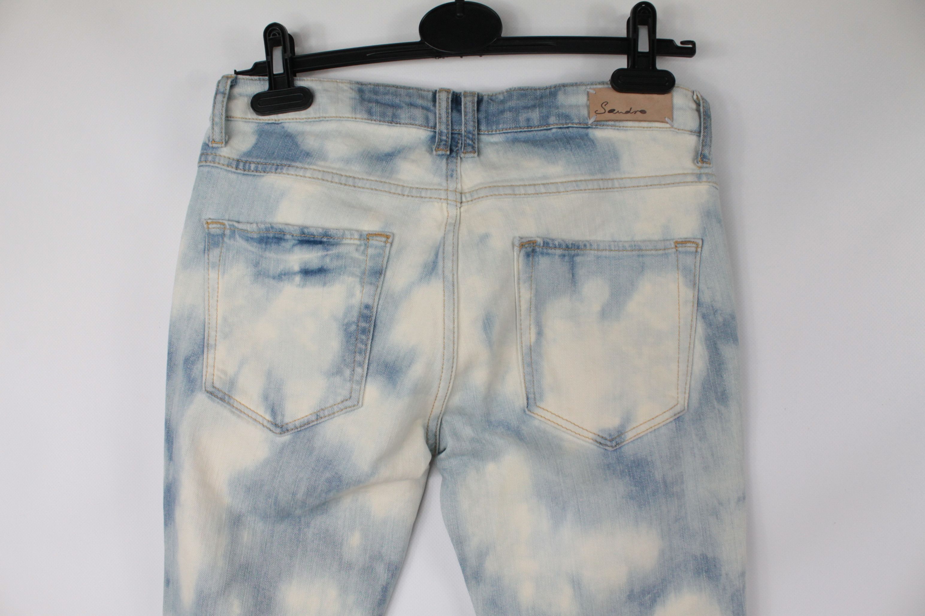 Designer × Sandro Sandro Paris Slim Fit Mid Rise Wash Denim Women's Jeans Size 26" / US 2 / IT 38 - 6 Thumbnail