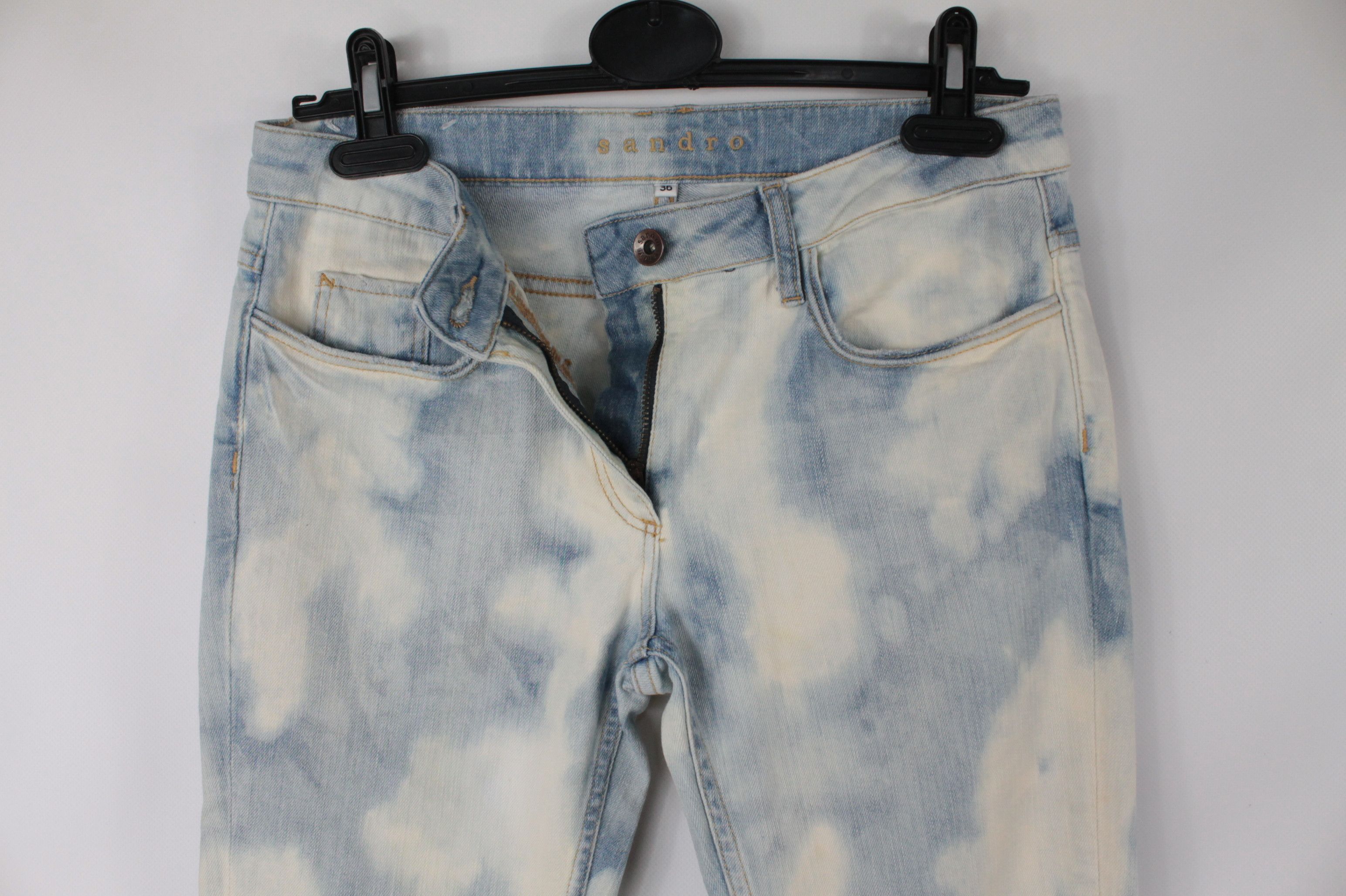 Designer × Sandro Sandro Paris Slim Fit Mid Rise Wash Denim Women's Jeans Size 26" / US 2 / IT 38 - 2 Thumbnail