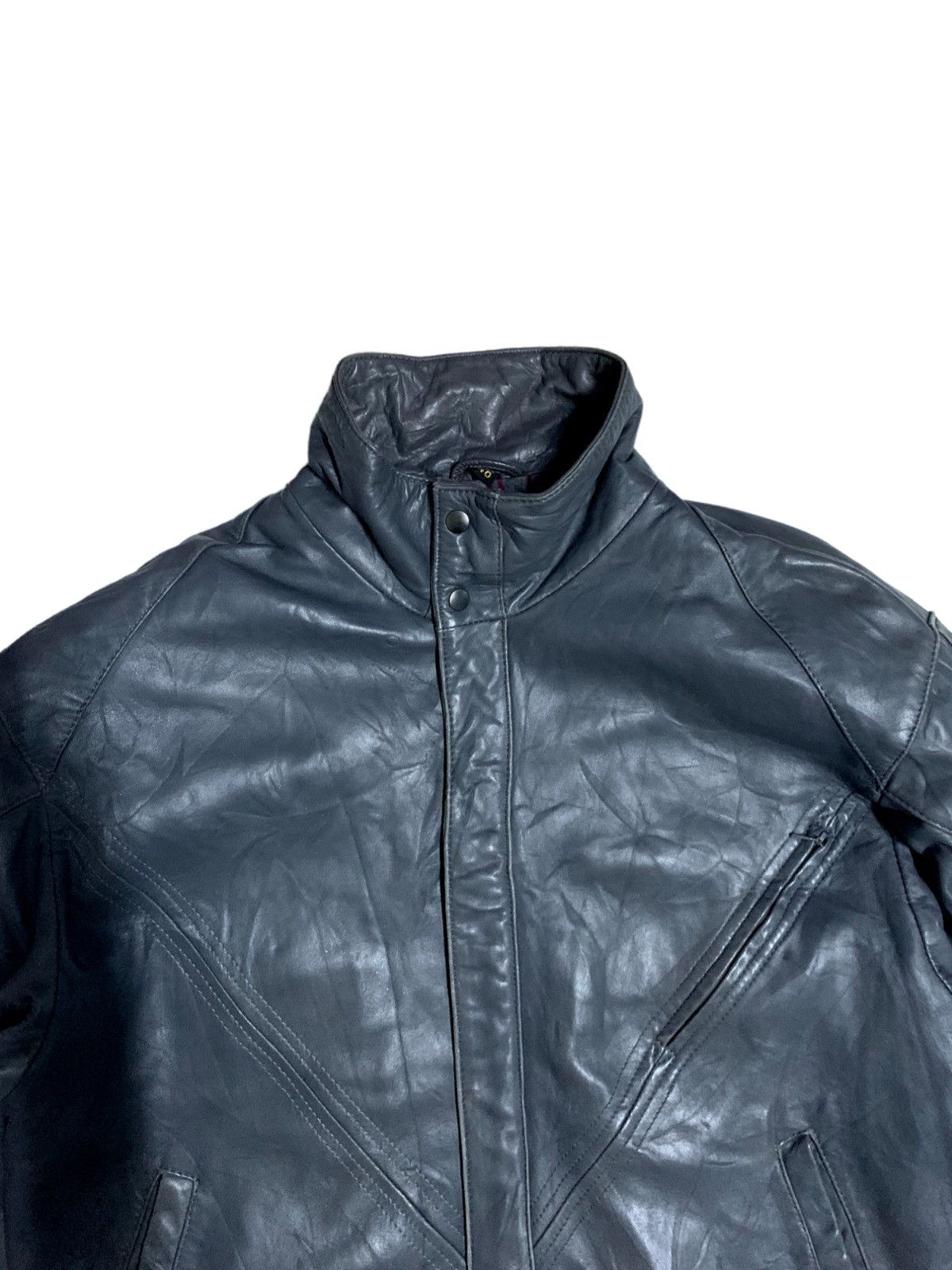 Other Vintage Paul Kehl Zurich (PKZ) Biker Leather Jacket Size US M / EU 48-50 / 2 - 3 Thumbnail