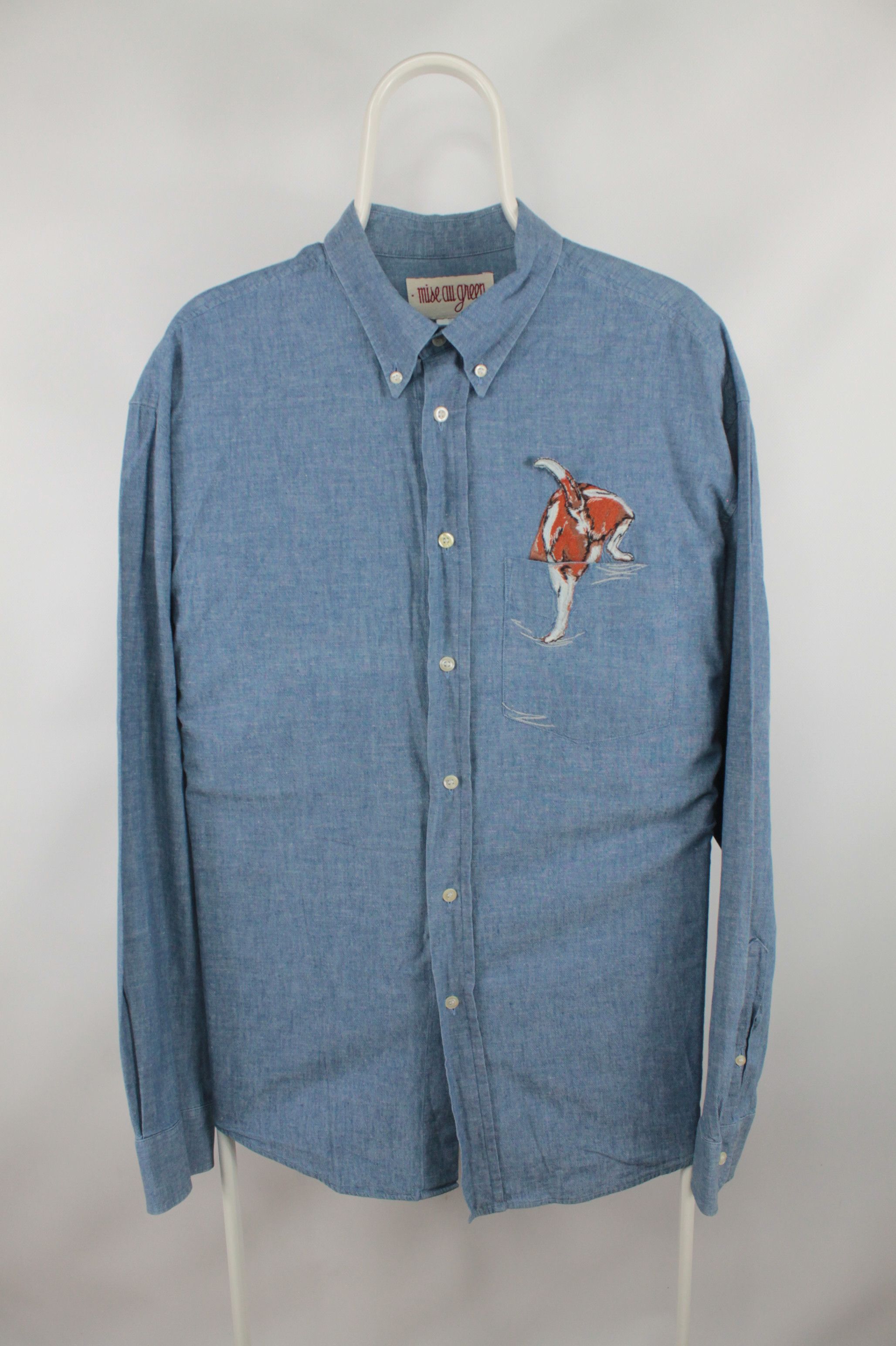 Designer × Vintage 90s Vintage Mise Au Green Long Sleeve Shirt Made in France Size US XXL / EU 58 / 5 - 1 Thumbnail