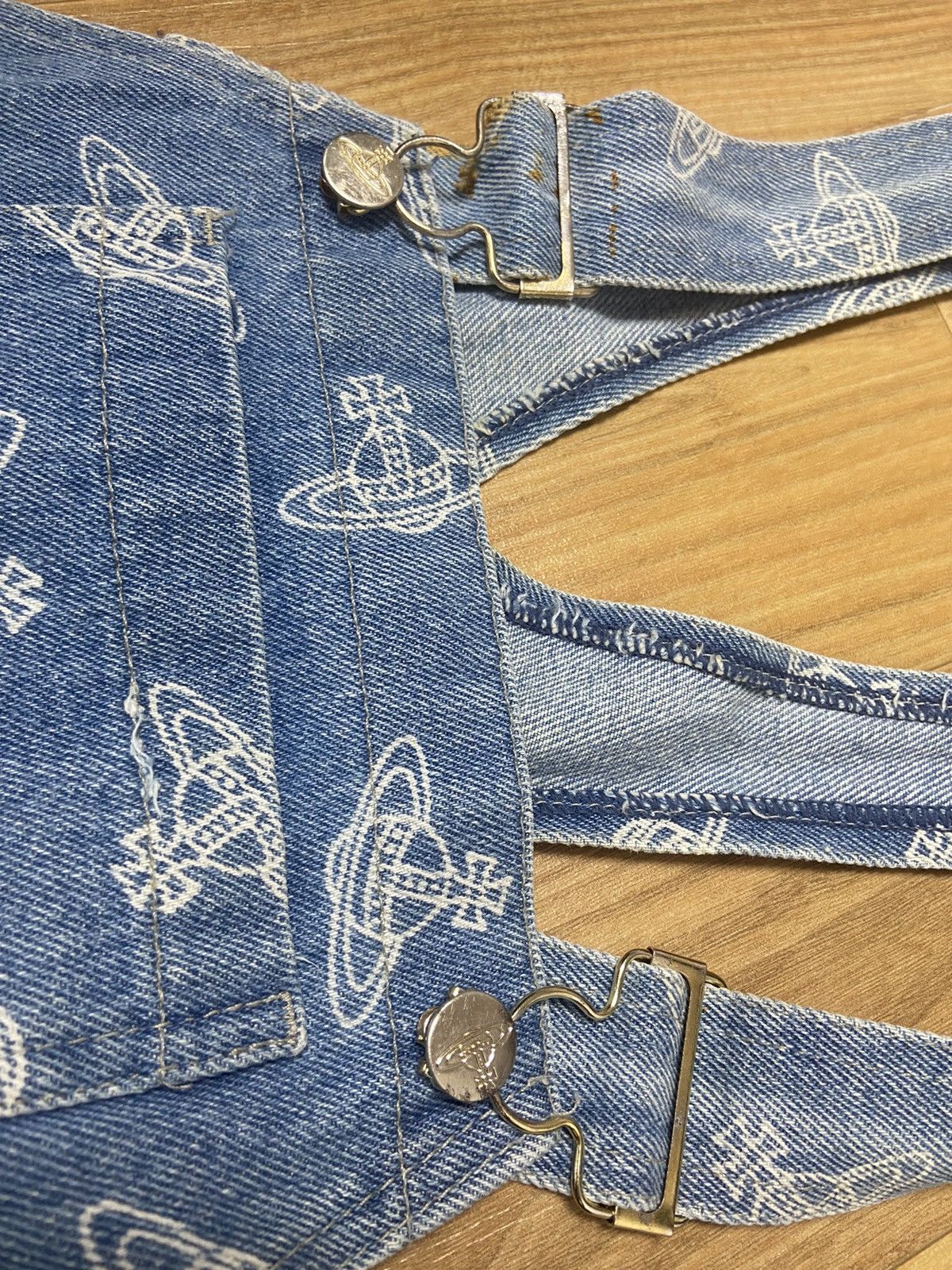 Vivienne Westwood Vivienne westwood VINTAGE 80s 90s Orb suspender denim pants Size US 27 - 5 Thumbnail