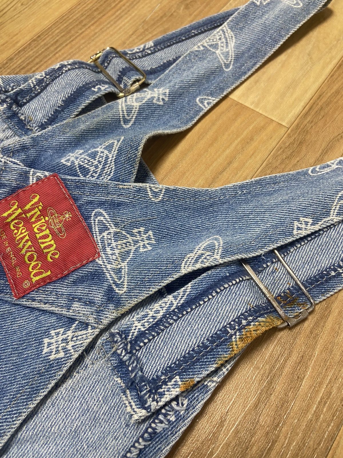 Vivienne Westwood Vivienne westwood VINTAGE 80s 90s Orb suspender denim pants Size US 27 - 4 Thumbnail
