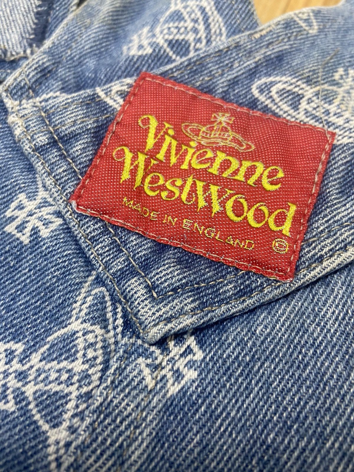 Vivienne Westwood Vivienne westwood VINTAGE 80s 90s Orb suspender denim pants Size US 27 - 3 Thumbnail