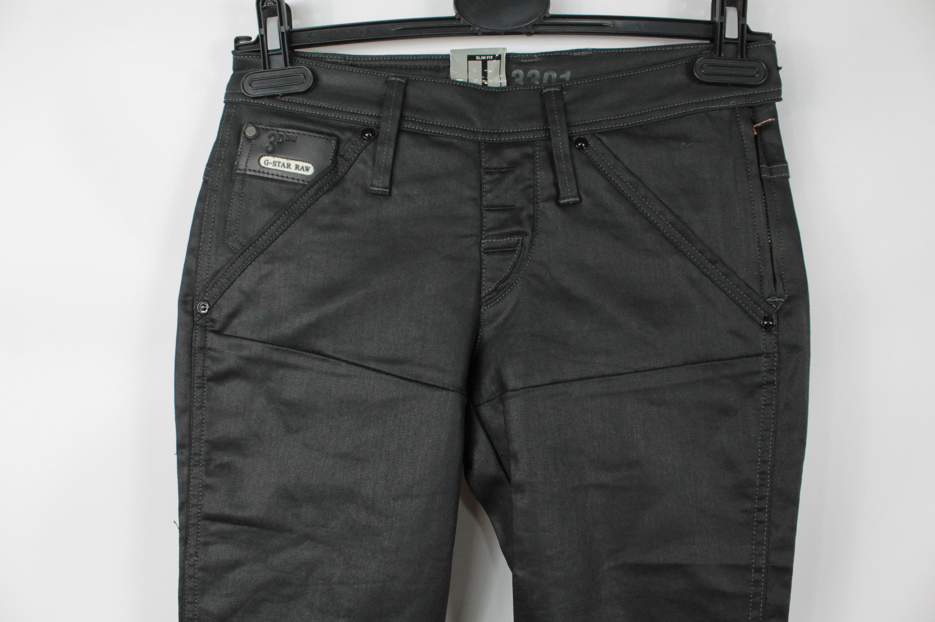 G-Star G-Star RAW Dean Black Coated Denim Biker Super Skinny Jeans Size 26" / US 2 / IT 38 - 4 Thumbnail